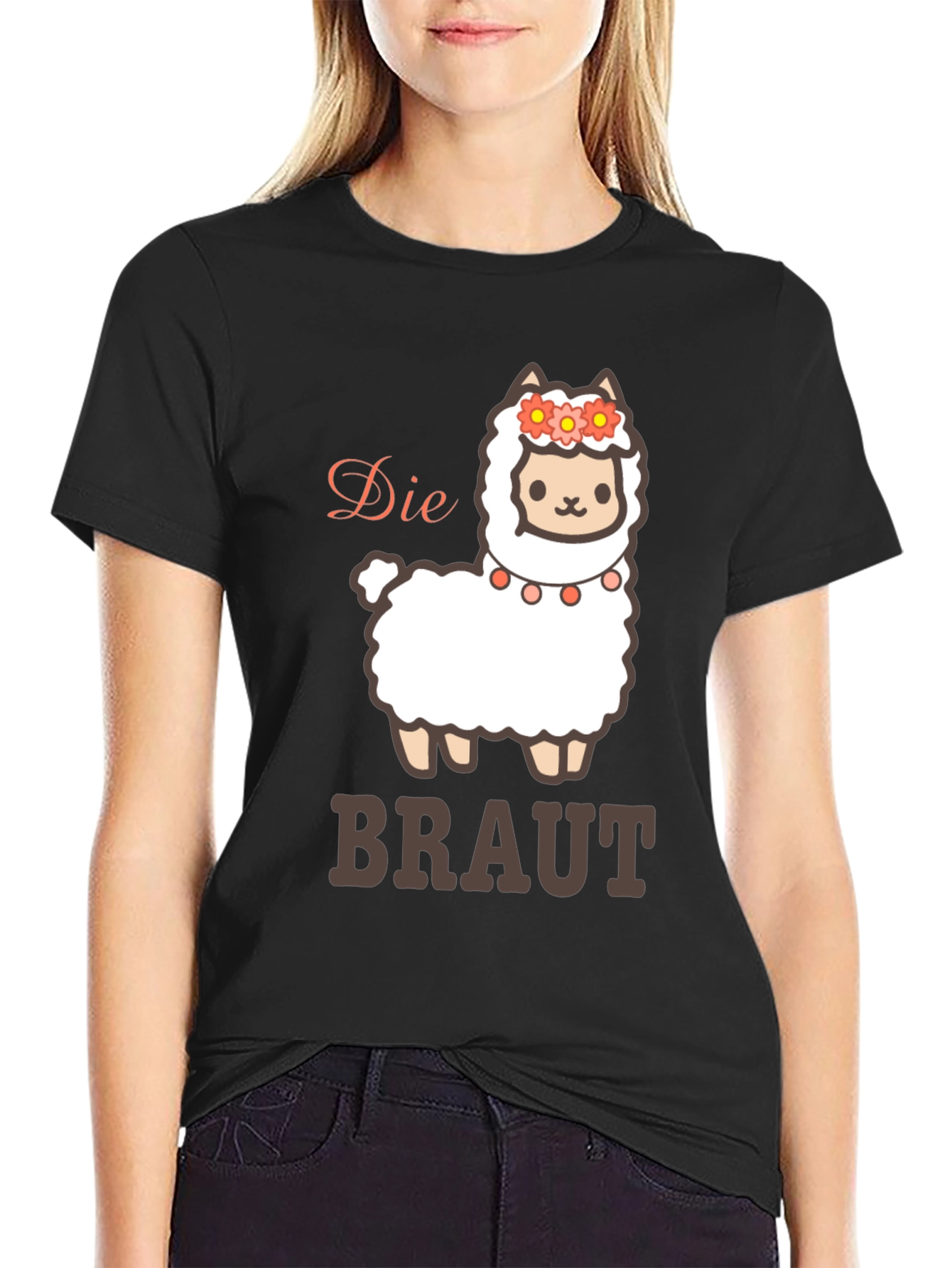 Die Braut Llama T-Shirt - Brides Cute Alpaca Tee