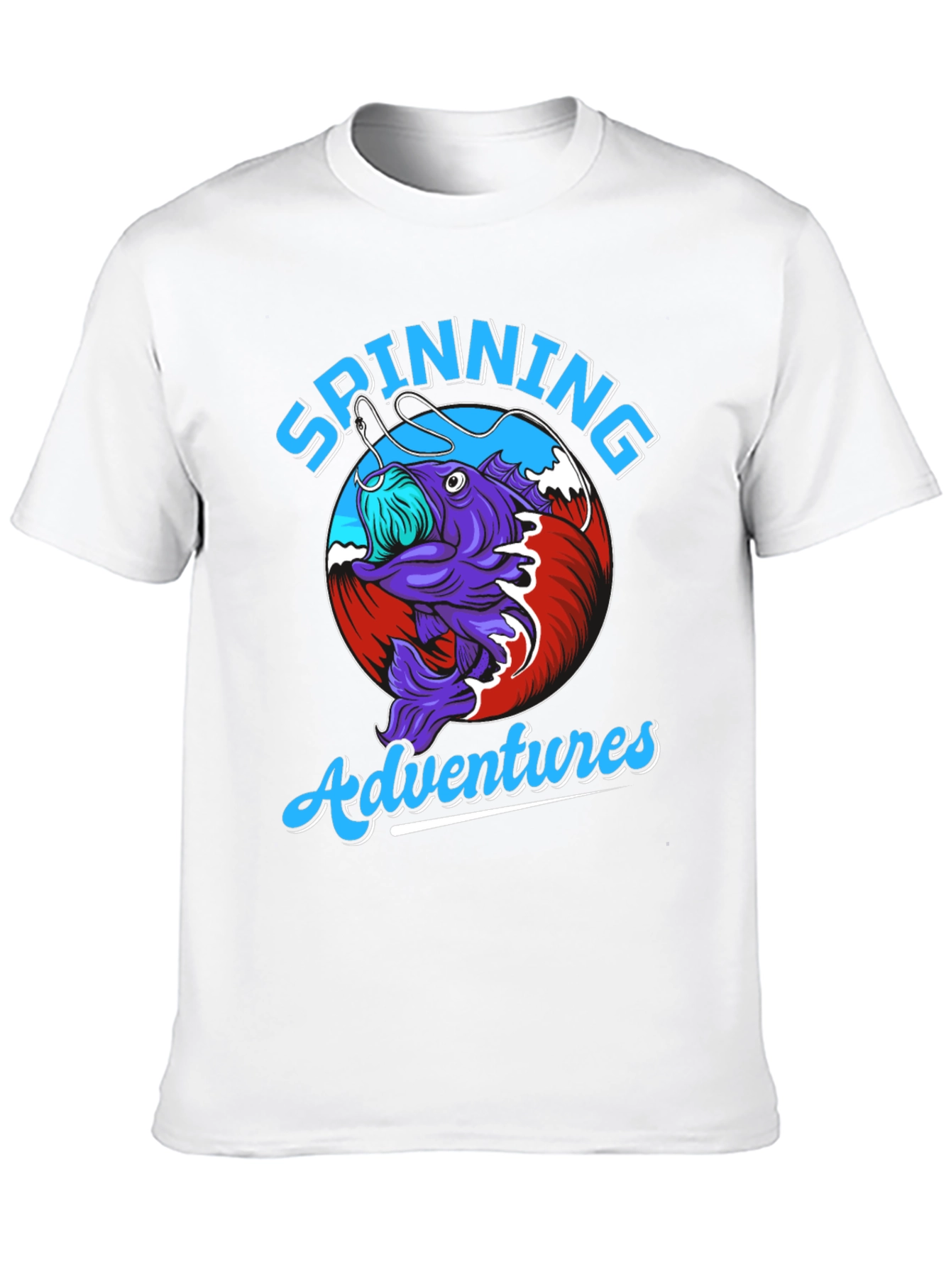 Spinning Adventures Fishing T-Shirt - Unique Design