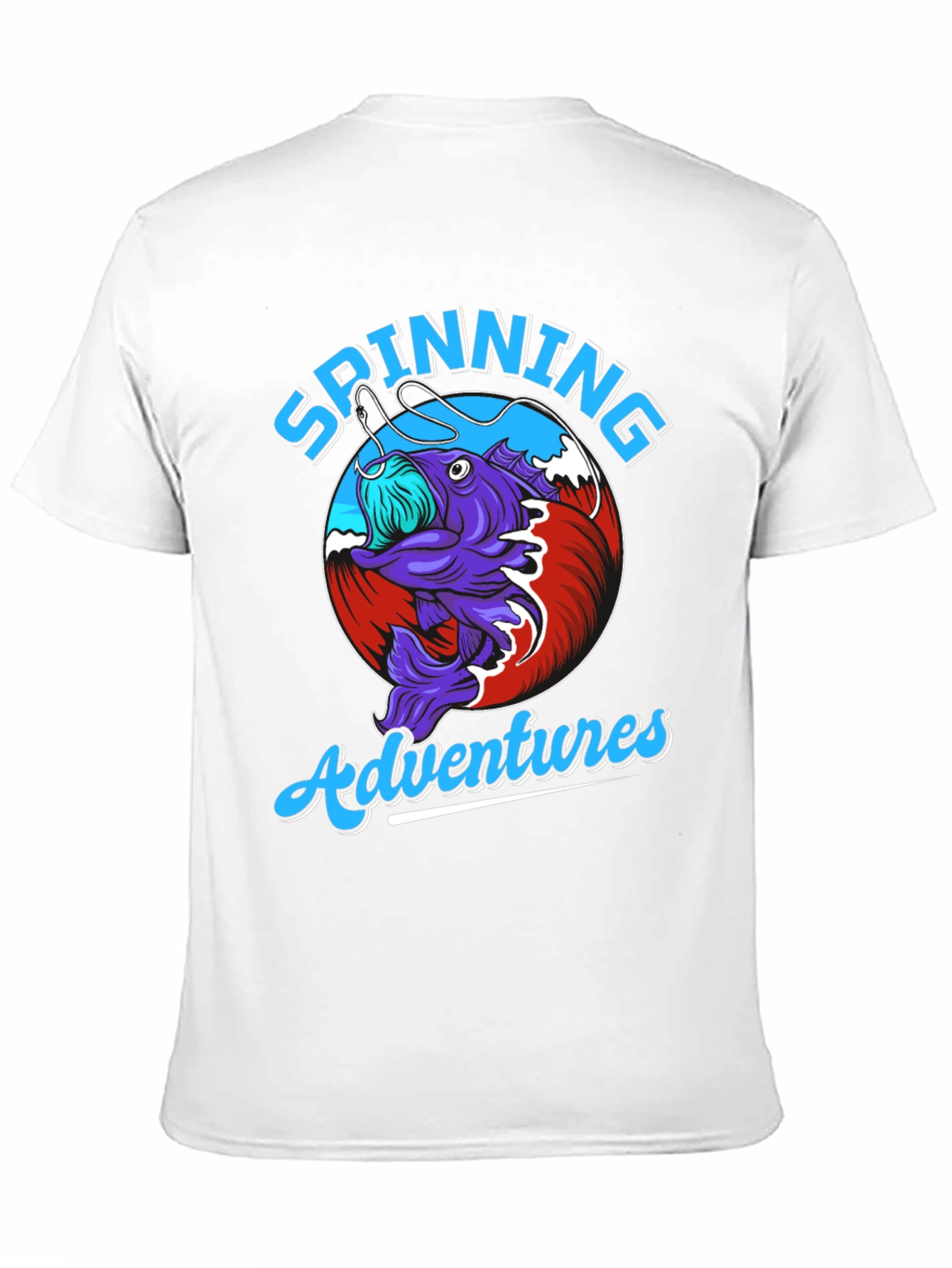 Spinning Adventures Fishing T-Shirt - Unique Design