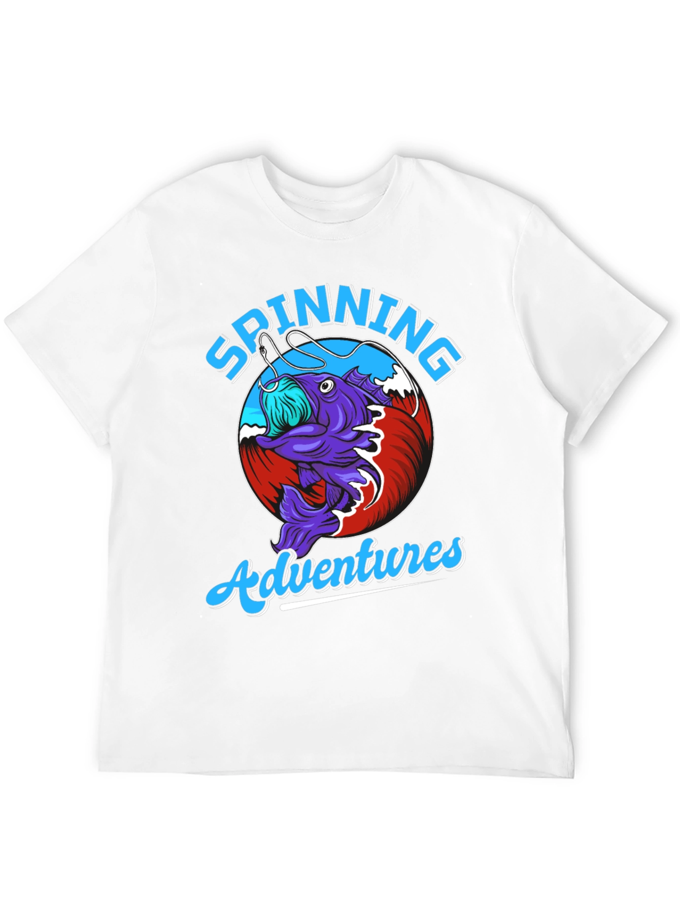 Spinning Adventures Fishing T-Shirt - Unique Design