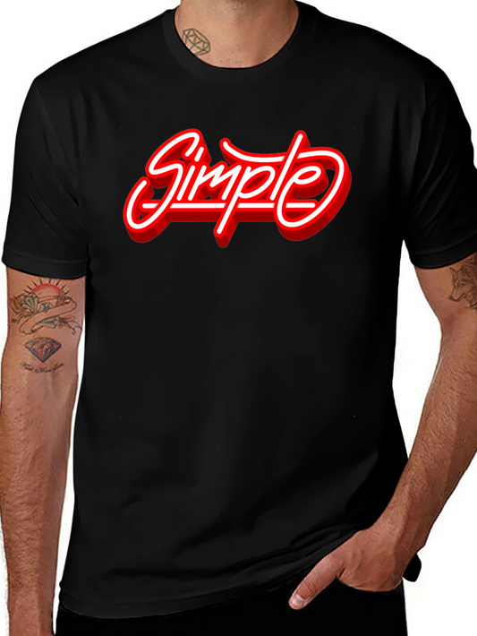 Simple Graphic Print Black T-Shirt