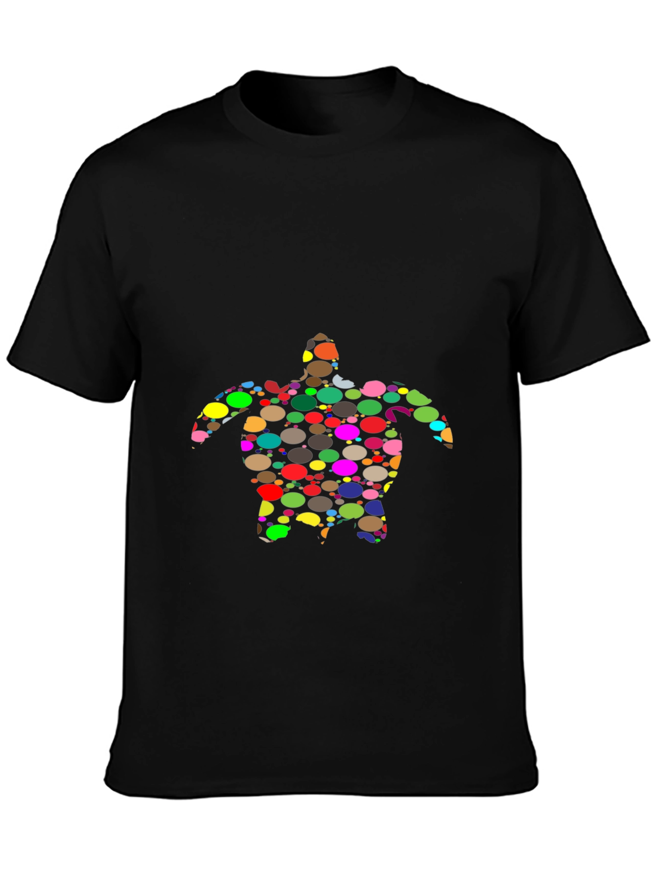 Funky Turtle Graphic Tee - Black Casual T-Shirt