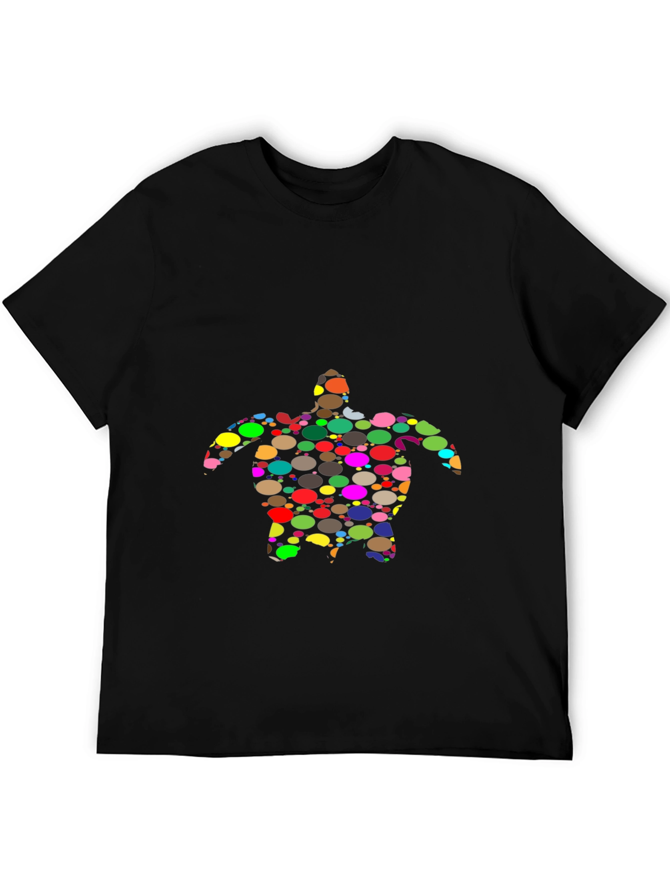 Funky Turtle Graphic Tee - Black Casual T-Shirt