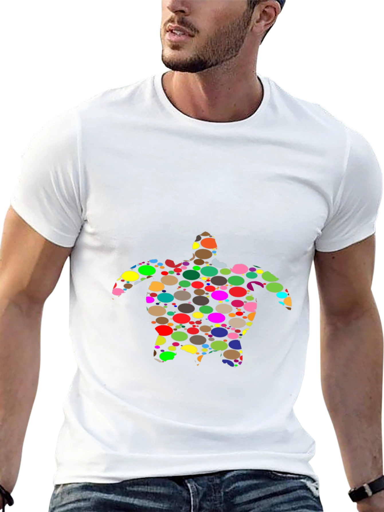 Funky Turtle Graphic Tee - Black Casual T-Shirt