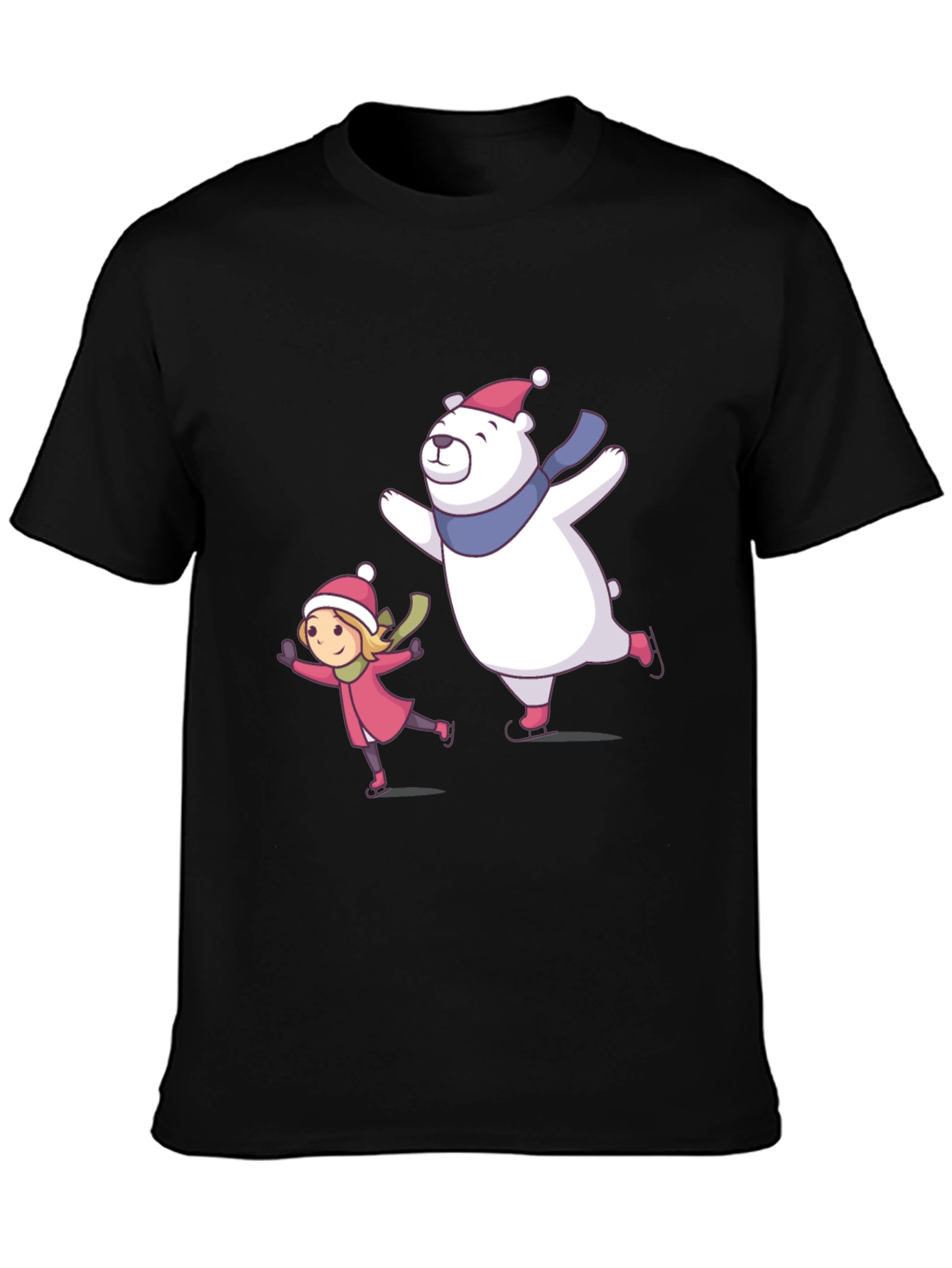 Winter Fun T-Shirt: Bear and Girl Ice Skating