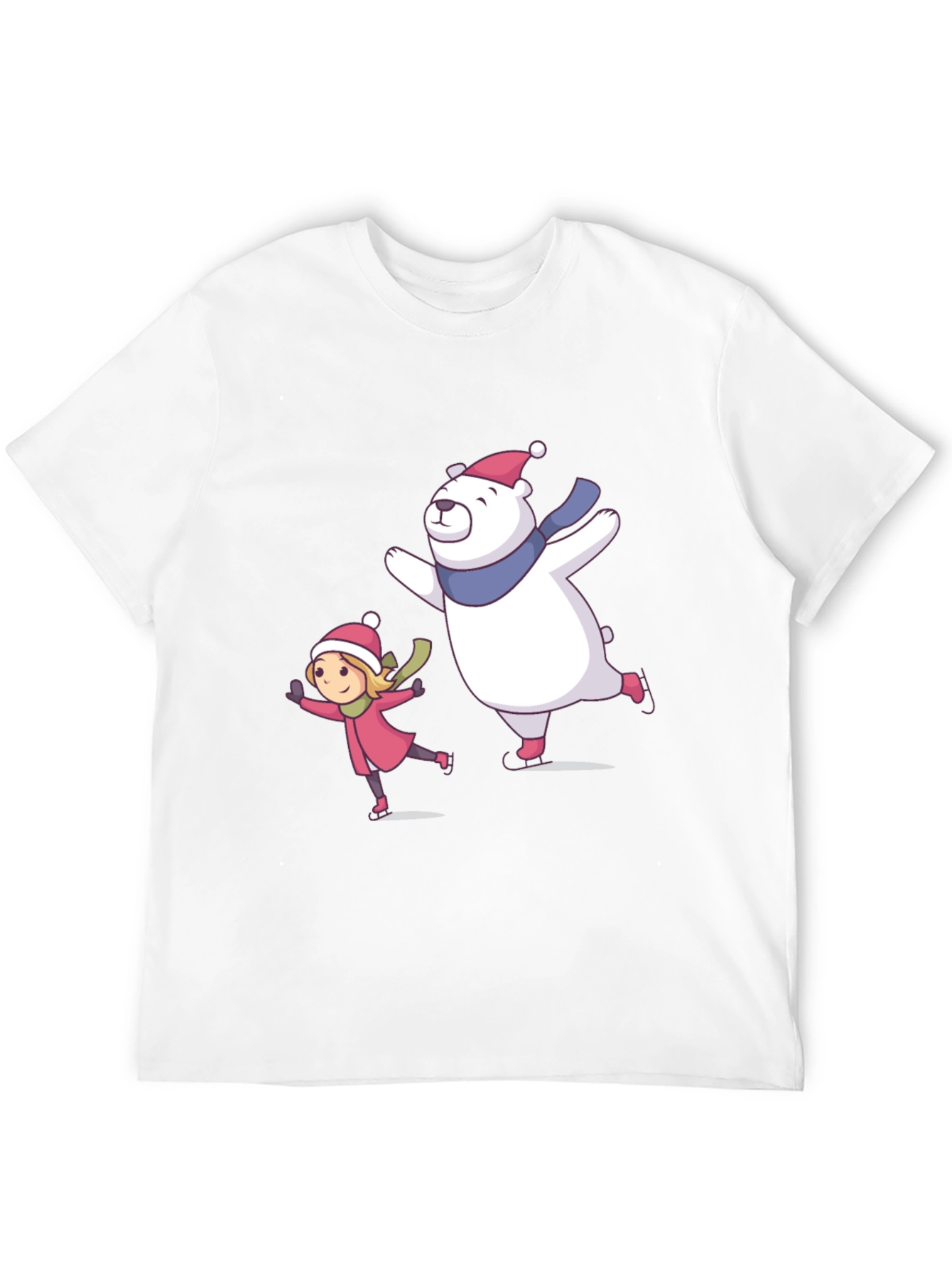 Winter Fun T-Shirt: Bear and Girl Ice Skating