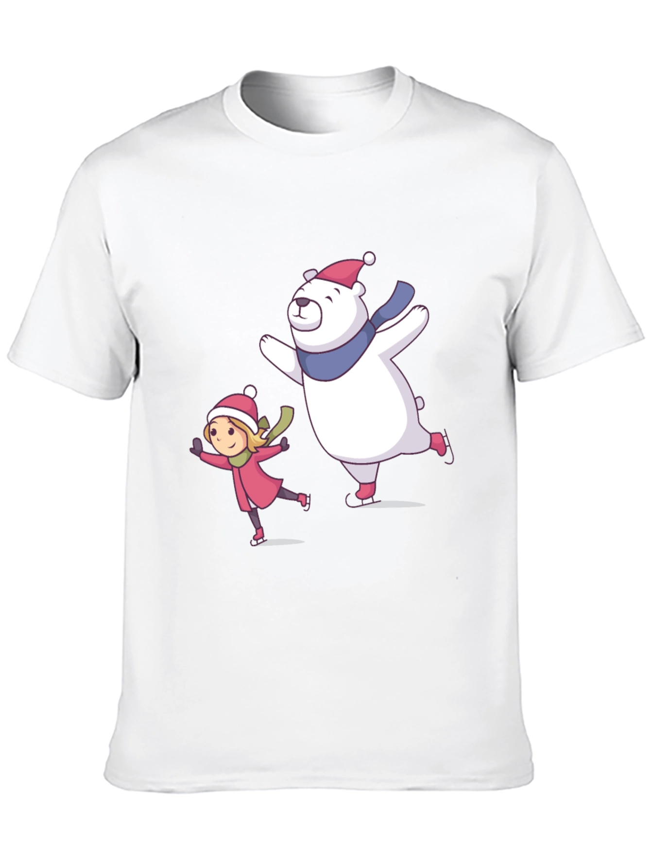 Winter Fun T-Shirt: Bear and Girl Ice Skating