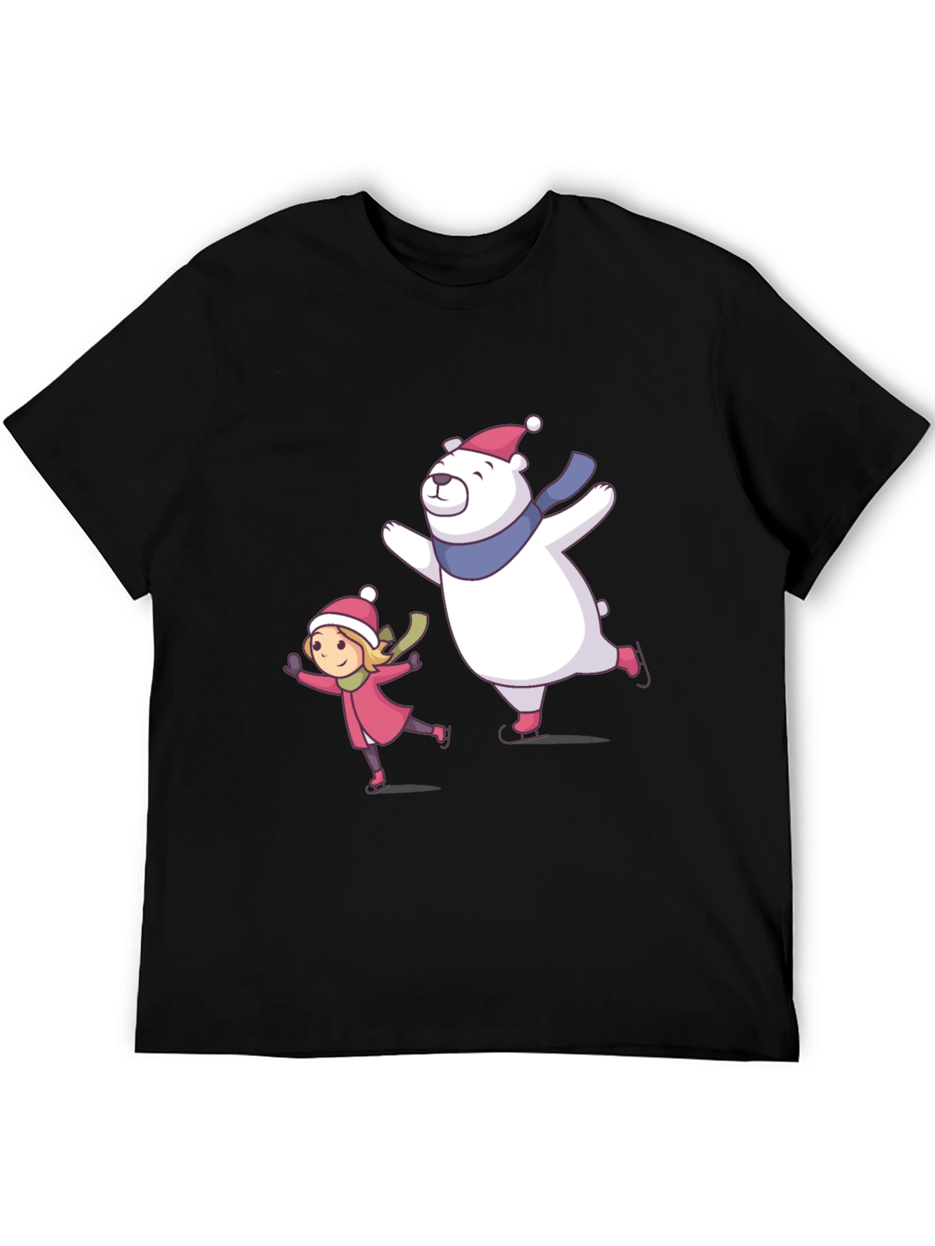 Winter Fun T-Shirt: Bear and Girl Ice Skating