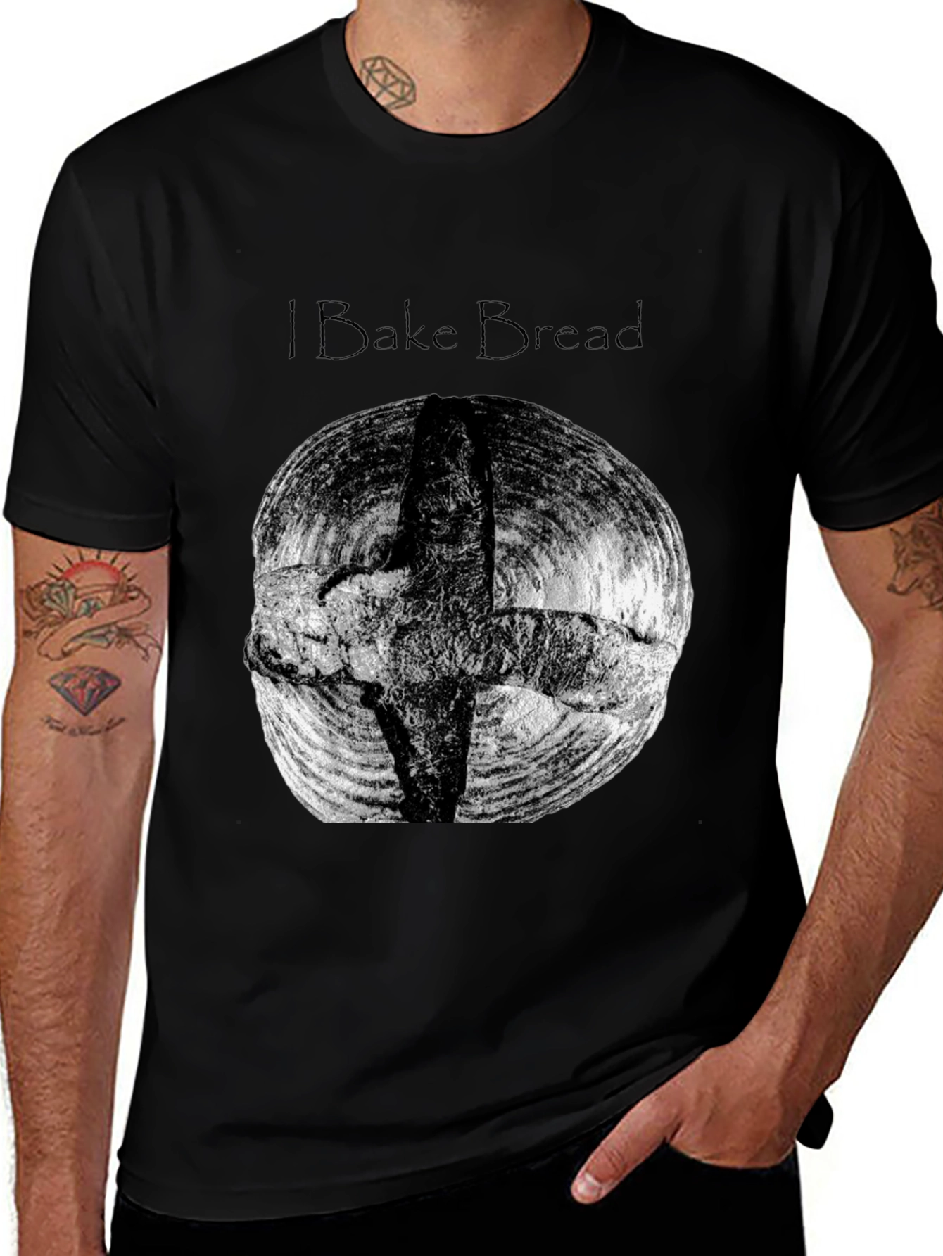 I Bake Bread Black T-Shirt