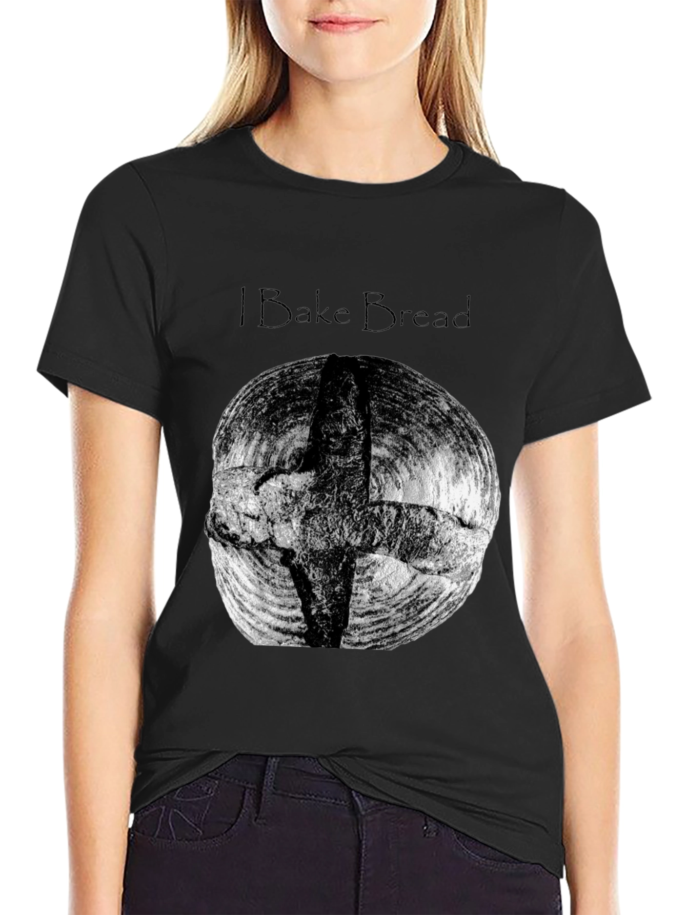 I Bake Bread Black T-Shirt