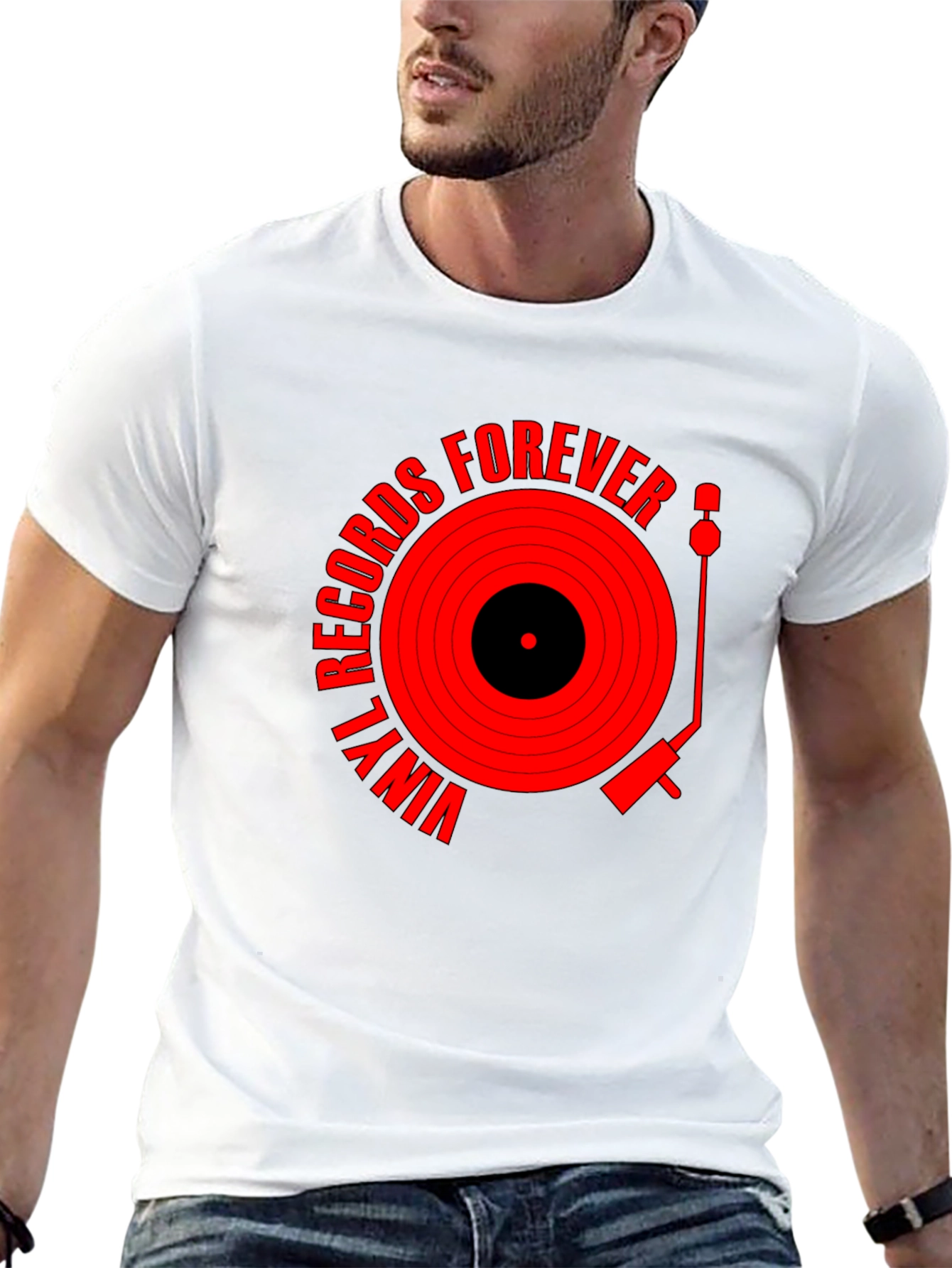 Vinyl Records Forever Black T-Shirt
