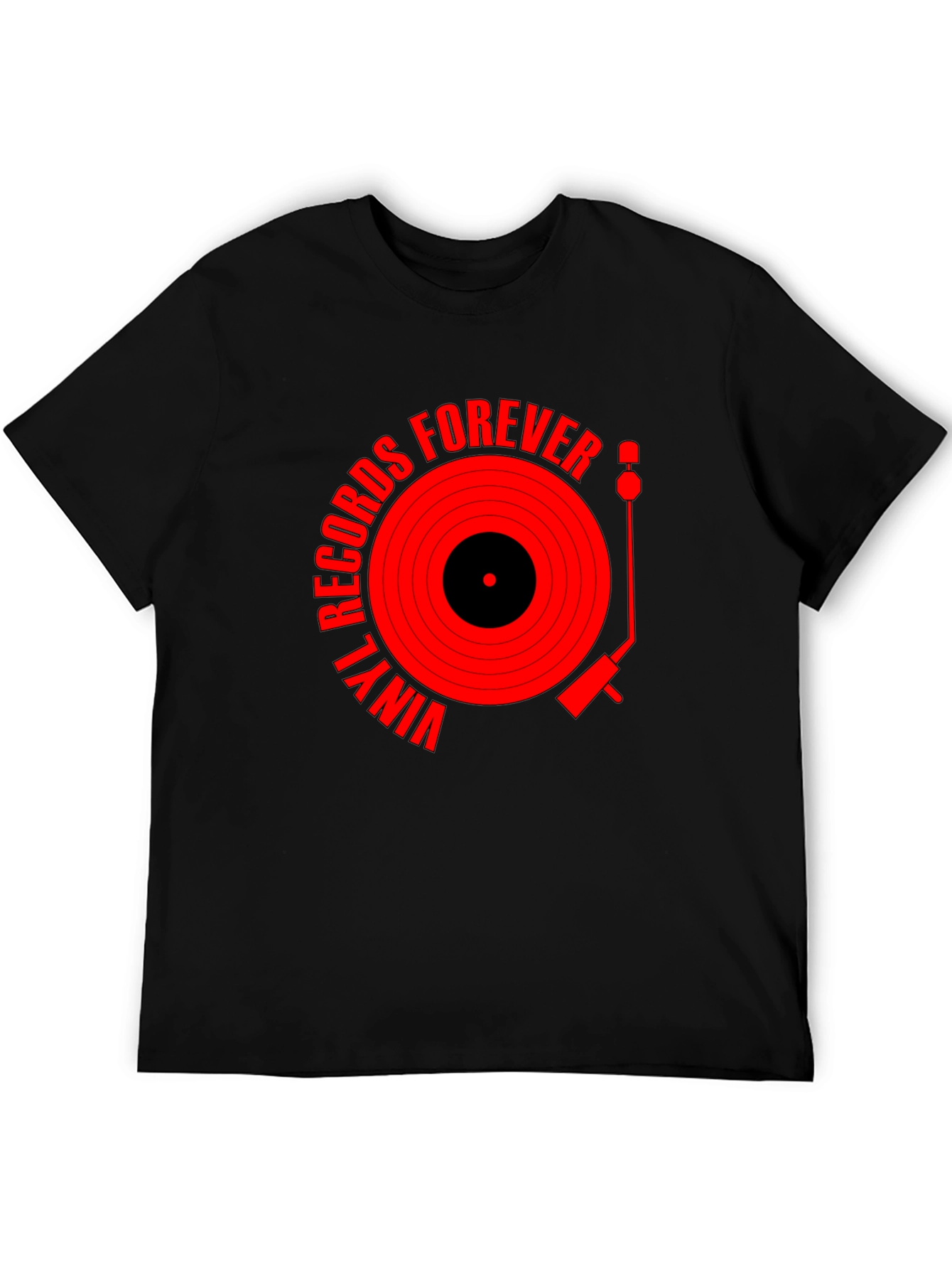 Vinyl Records Forever Black T-Shirt