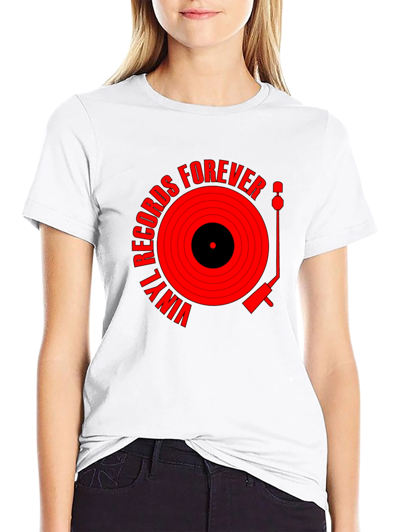 Vinyl Records Forever Black T-Shirt