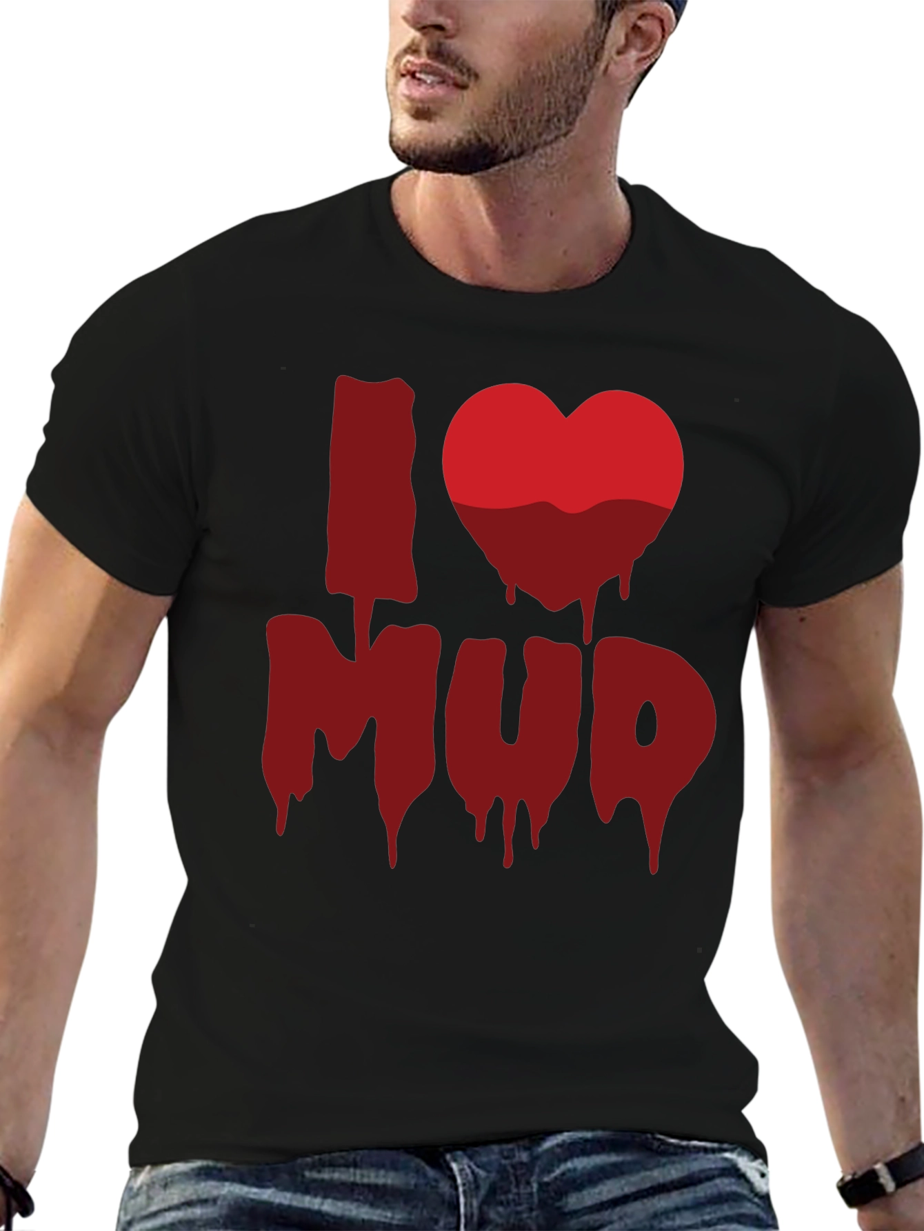 I Heart Mud T-Shirt - Mens Short Sleeve