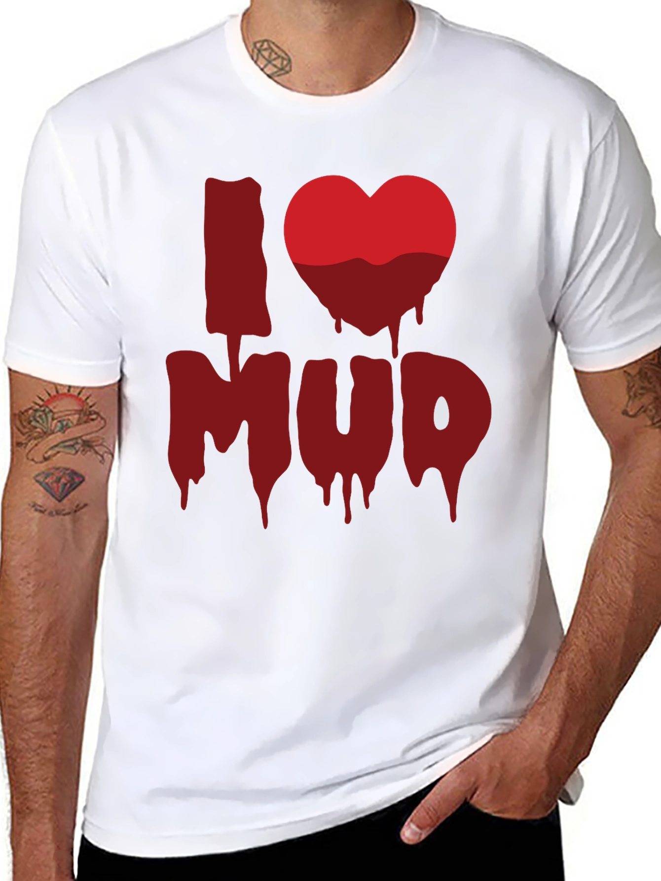 I Heart Mud T-Shirt - Mens Short Sleeve