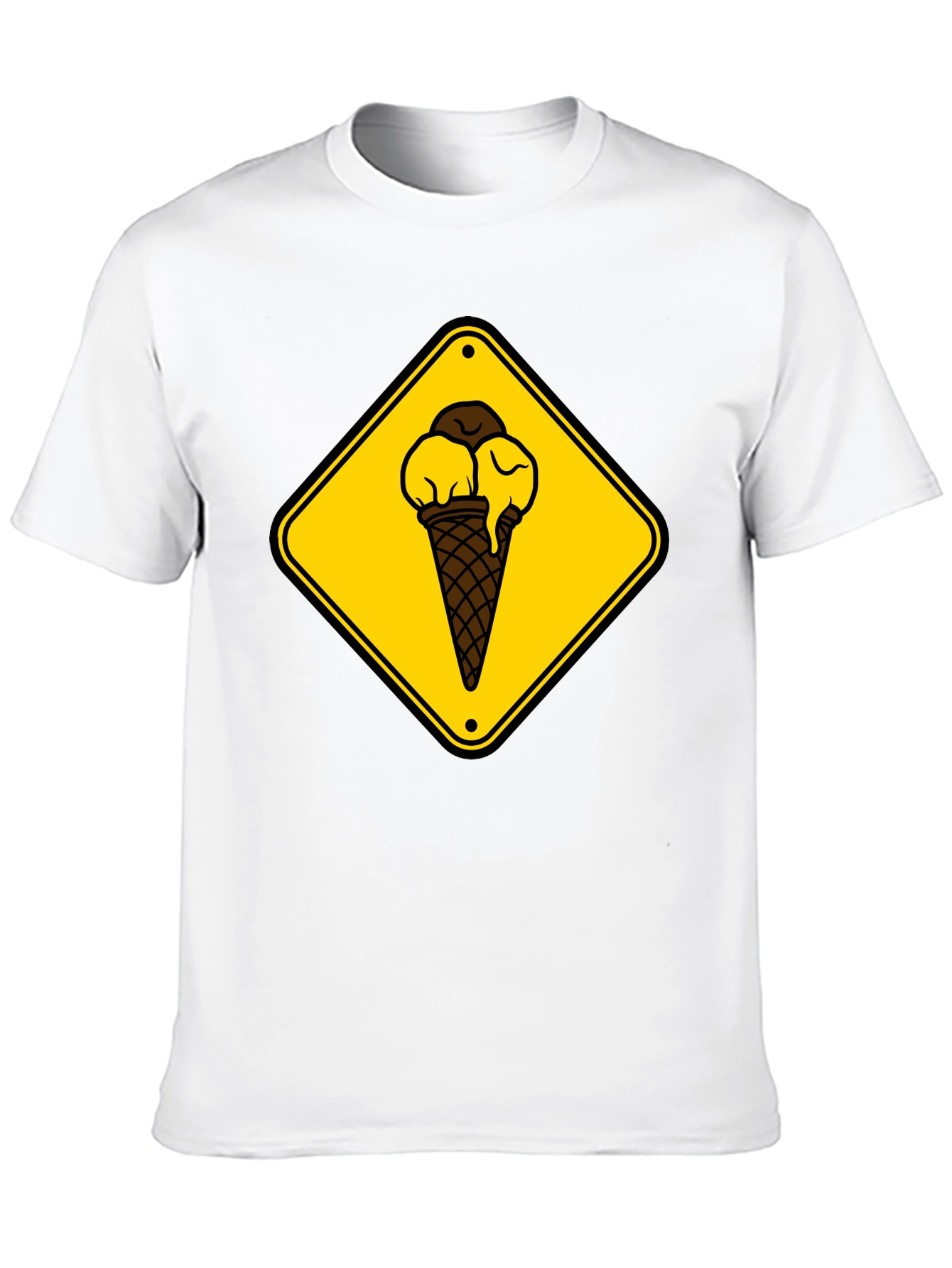Ice Cream Cone Sign Black T-Shirt
