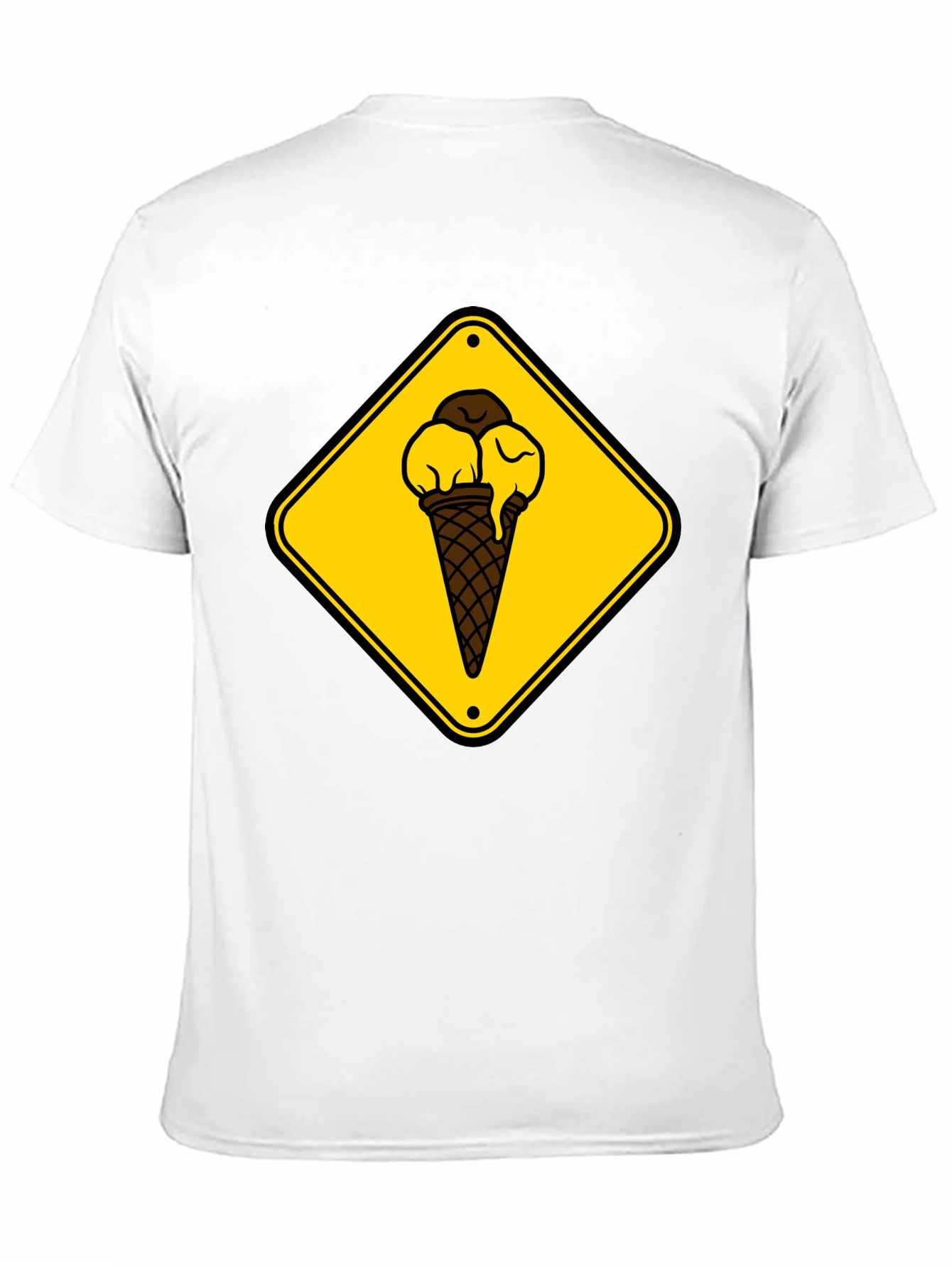 Ice Cream Cone Sign Black T-Shirt