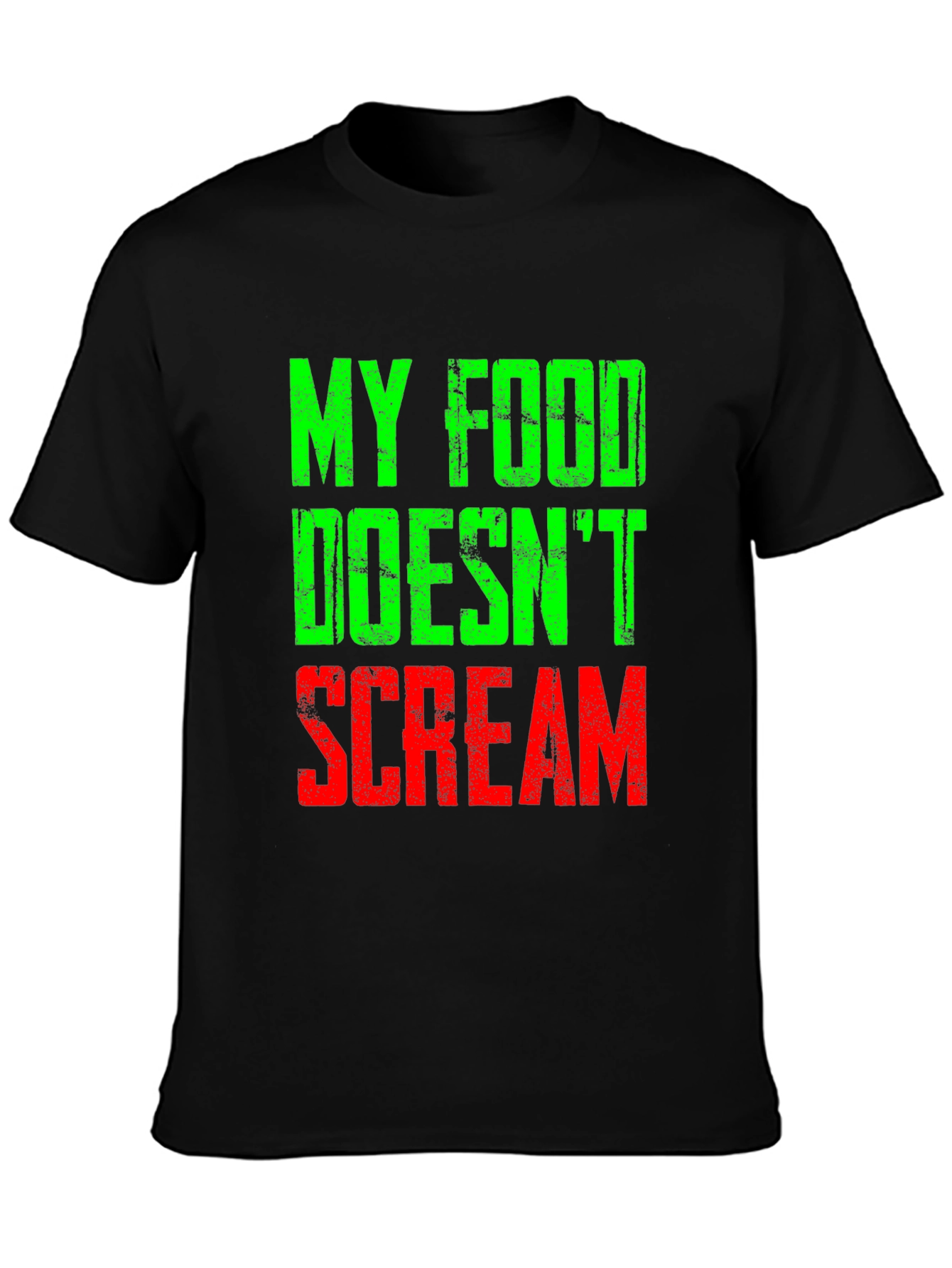 My Food Doesnt Scream T-Shirt Vegan Vegetarian Tee