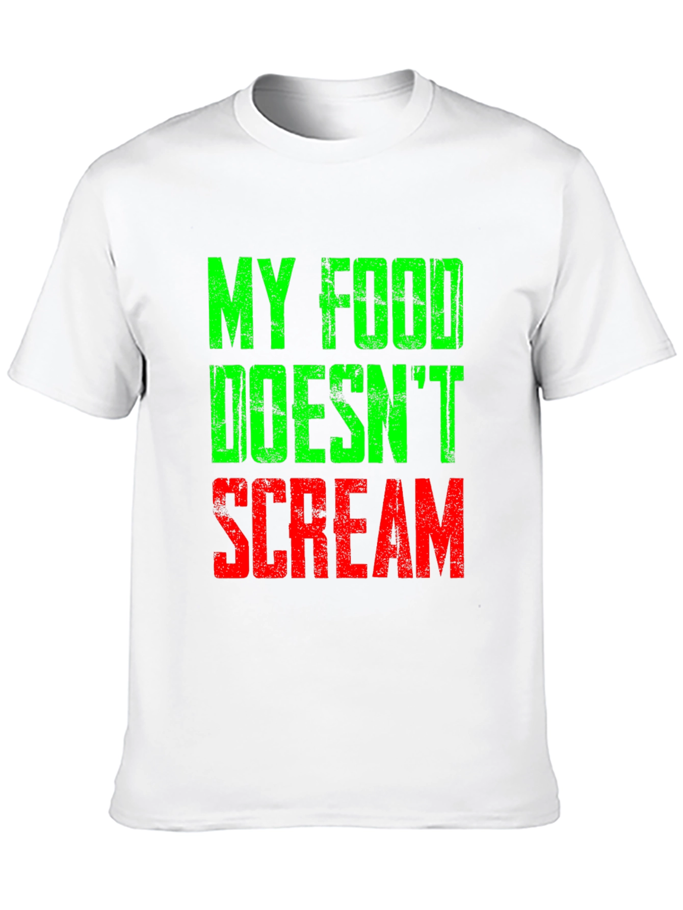 My Food Doesnt Scream T-Shirt Vegan Vegetarian Tee