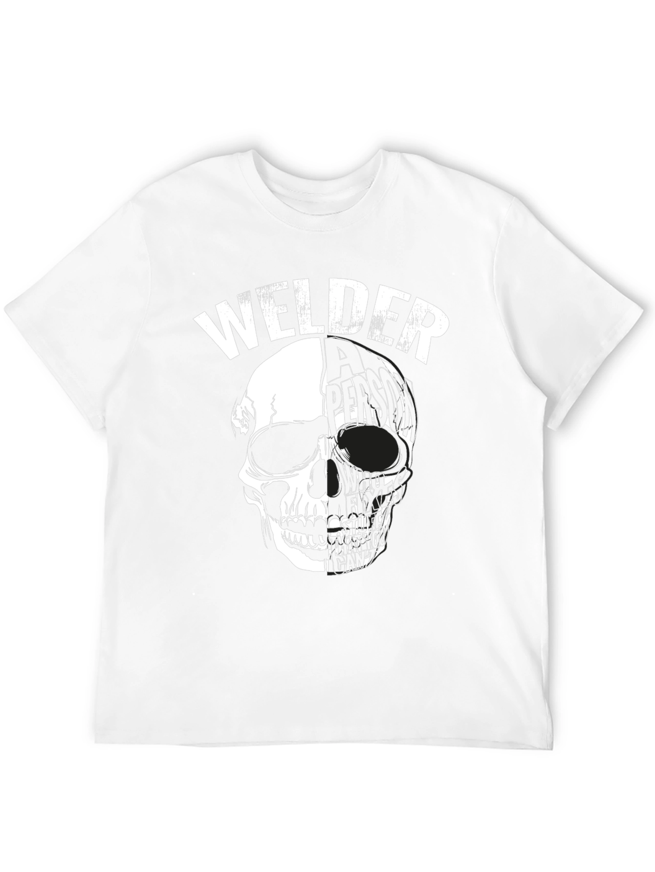Welder Skull Graphic Tee - Black Cotton T-Shirt