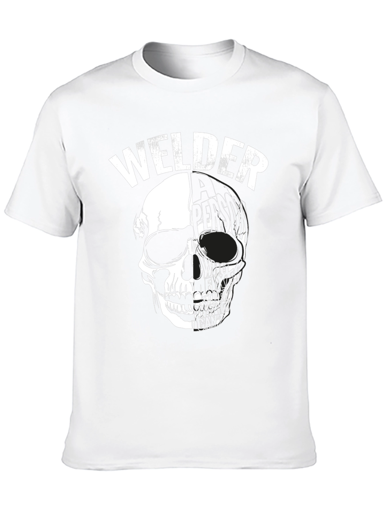 Welder Skull Graphic Tee - Black Cotton T-Shirt