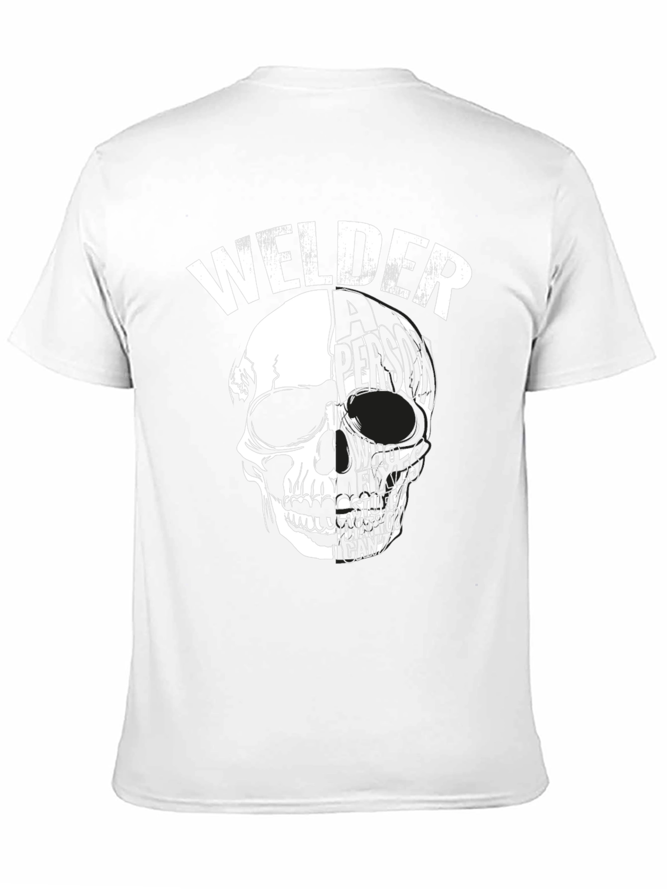 Welder Skull Graphic Tee - Black Cotton T-Shirt