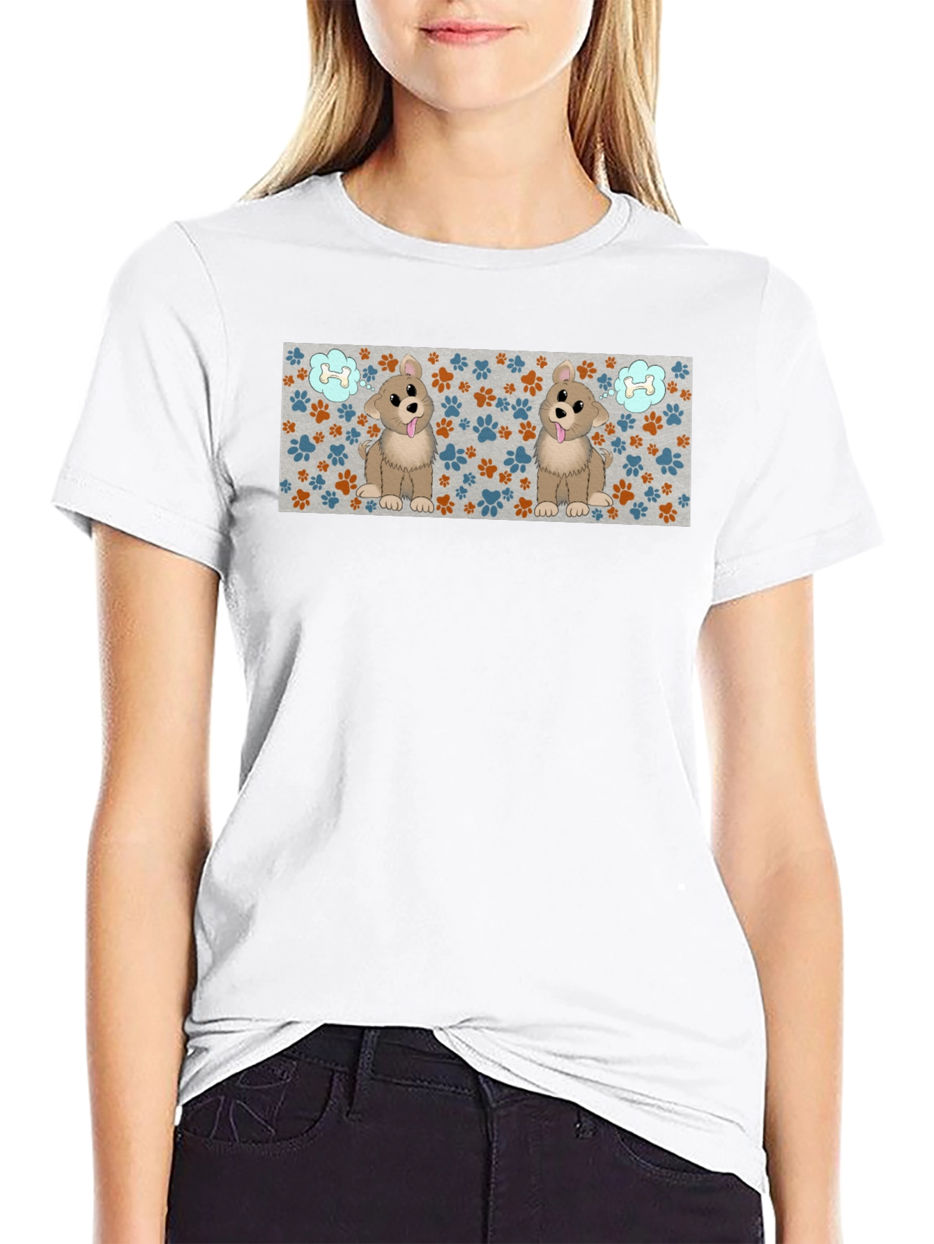 Cute Puppy Paw Print T-Shirt