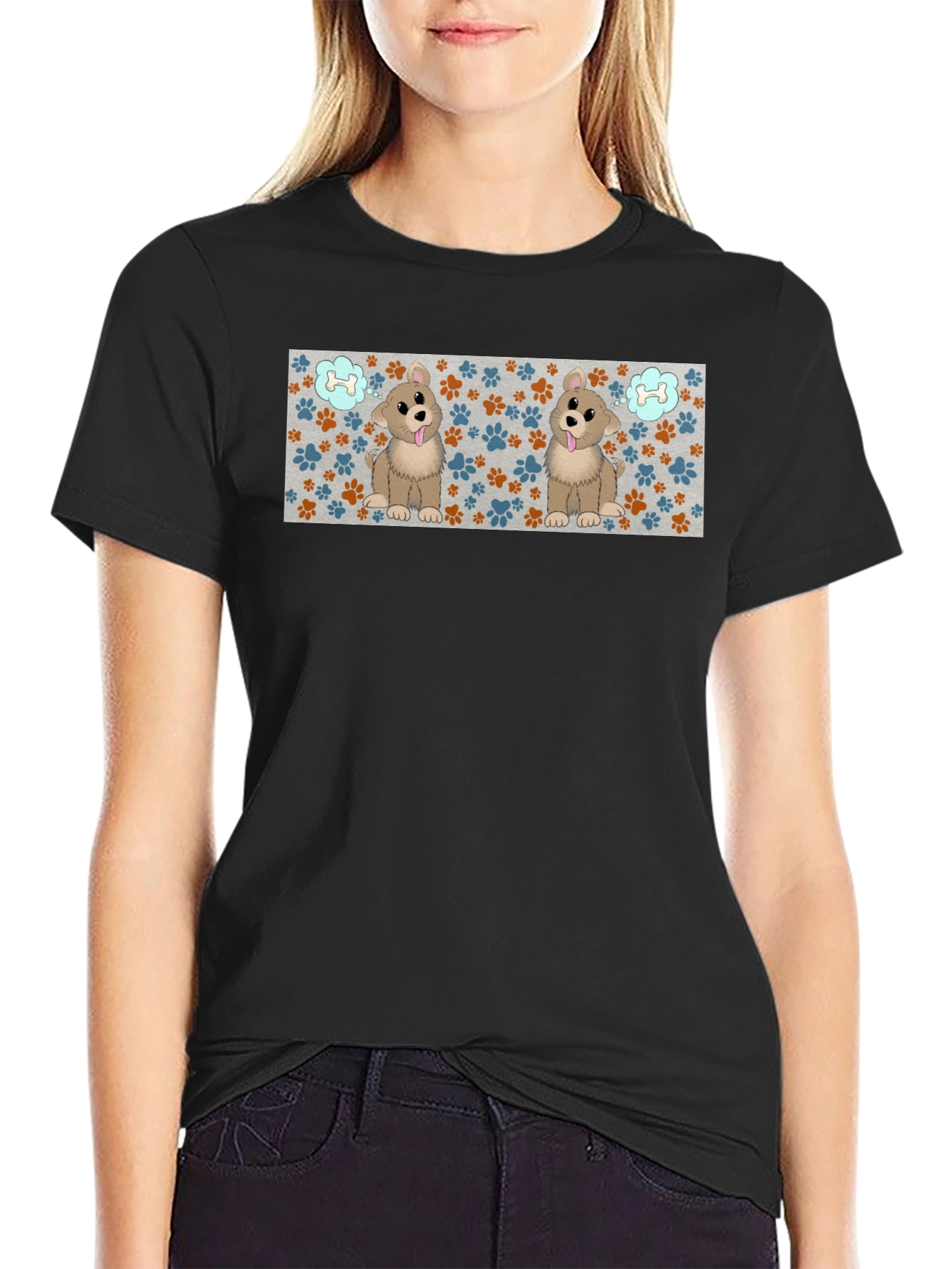 Cute Puppy Paw Print T-Shirt