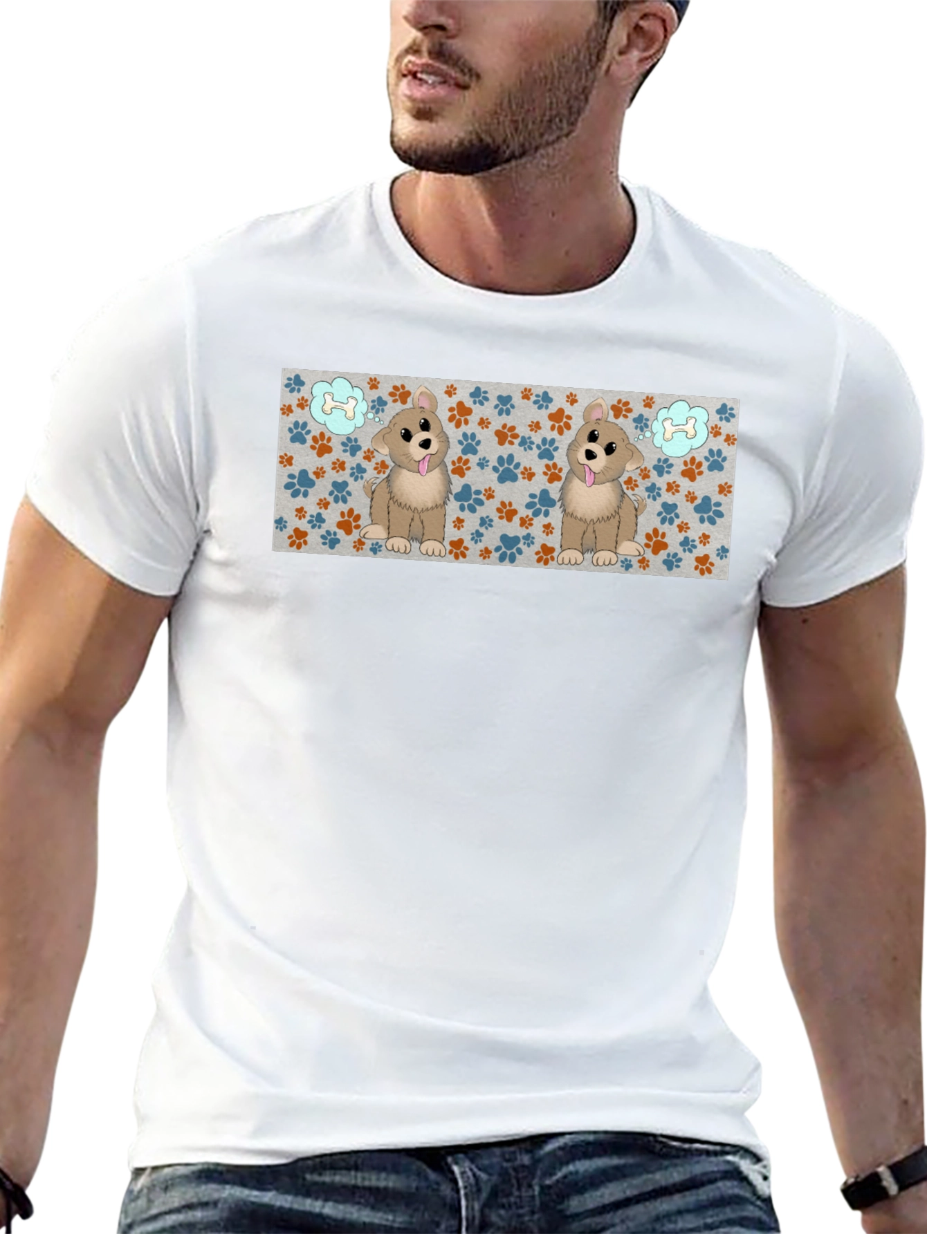 Cute Puppy Paw Print T-Shirt