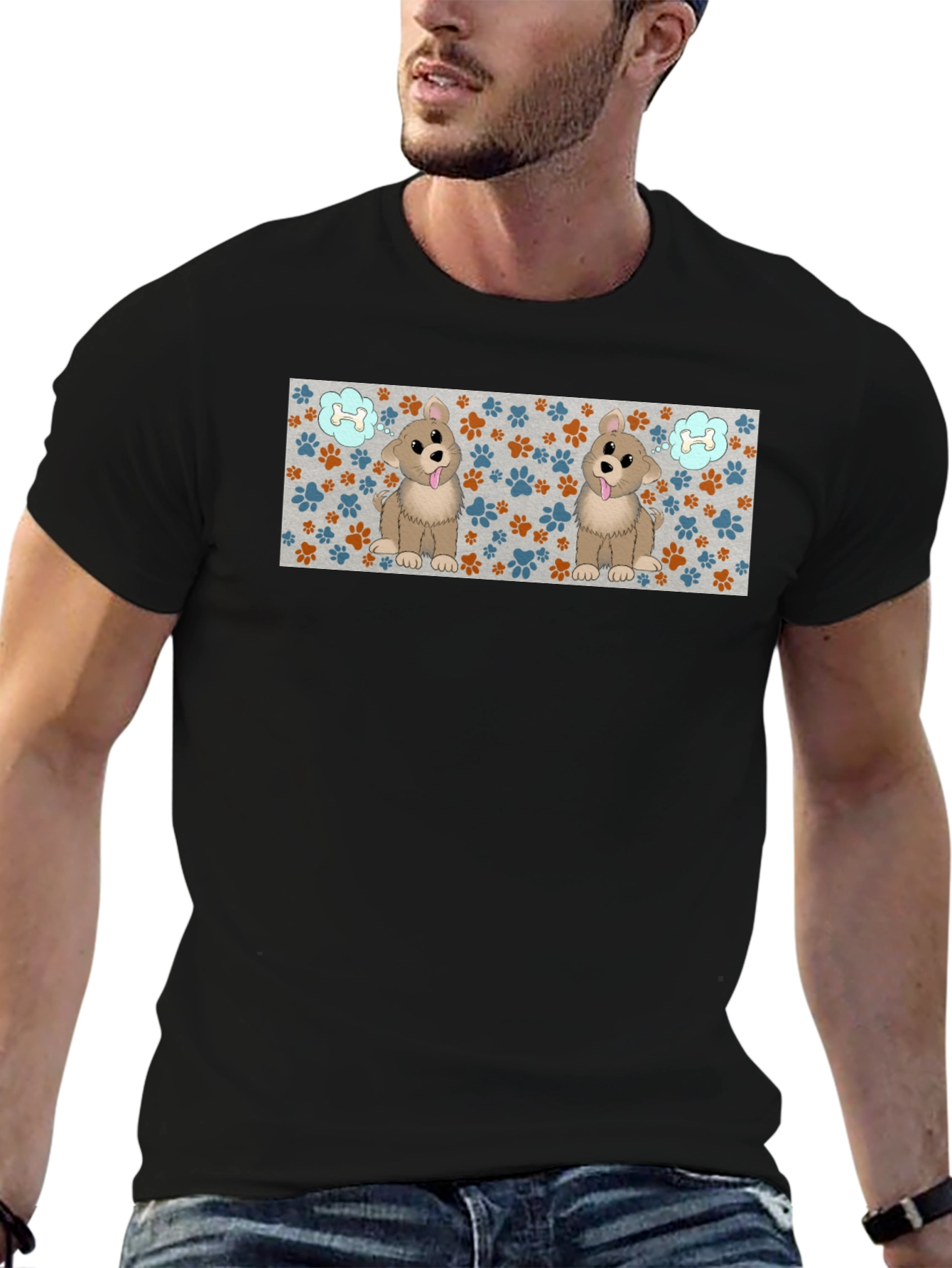 Cute Puppy Paw Print T-Shirt