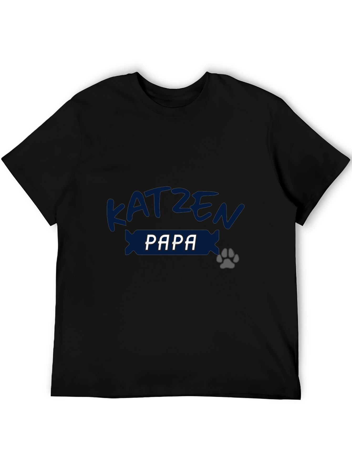 Katzen Papa Black Tee - Cat Dad