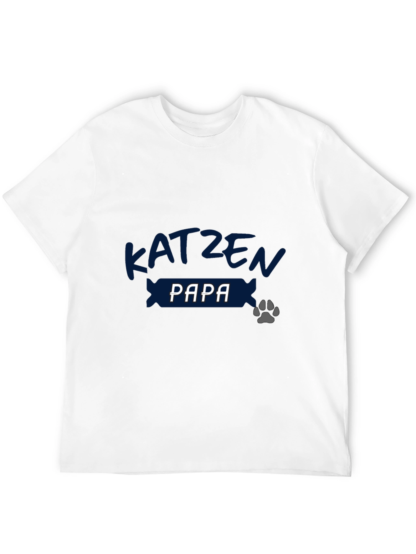 Katzen Papa Black Tee - Cat Dad