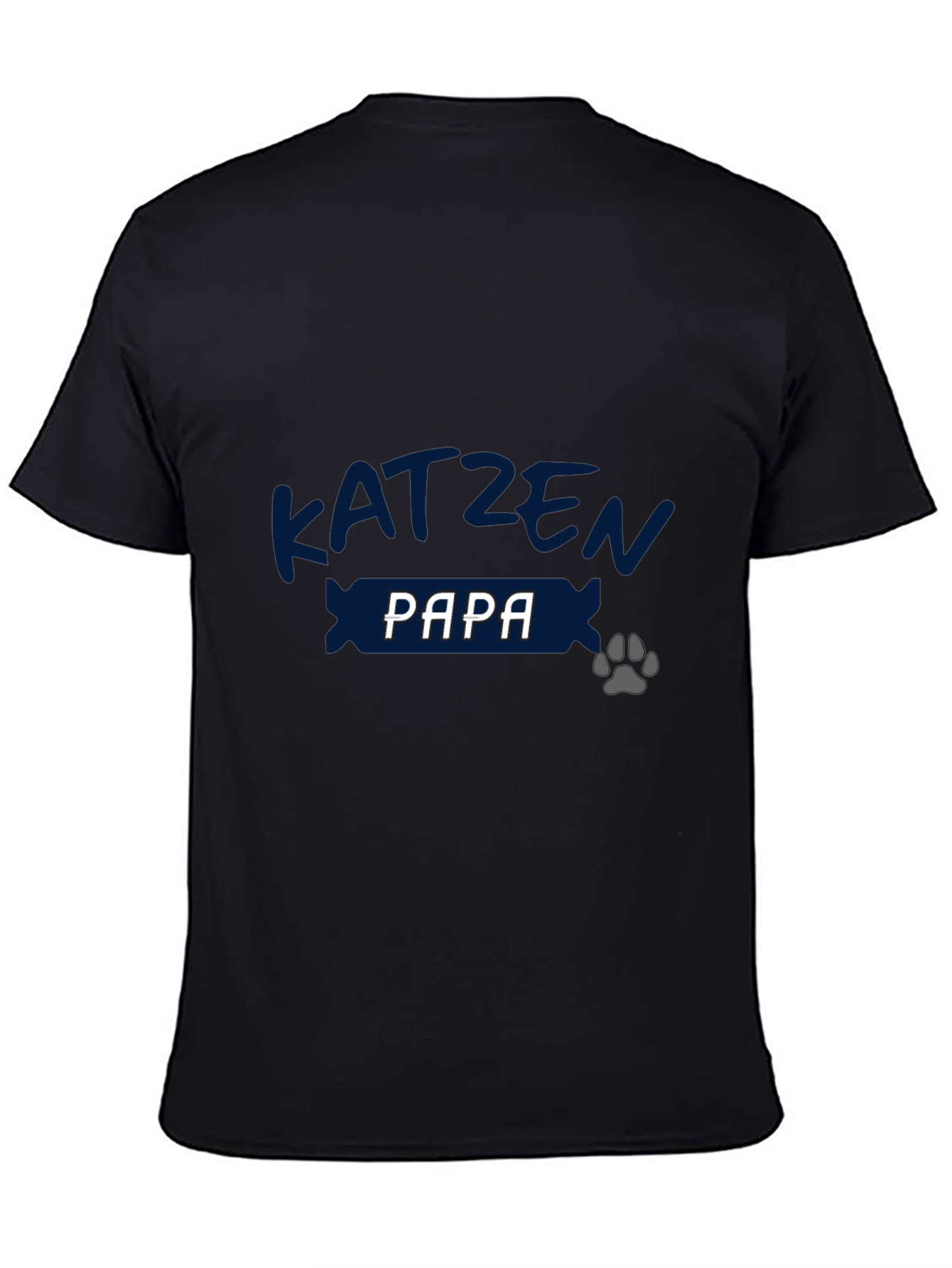 Katzen Papa Black Tee - Cat Dad