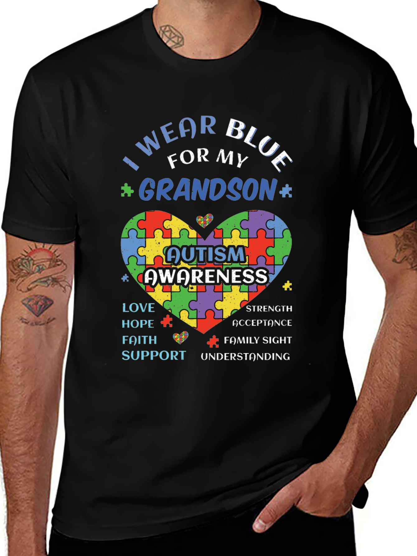 Autism Awareness Grandson T-Shirt