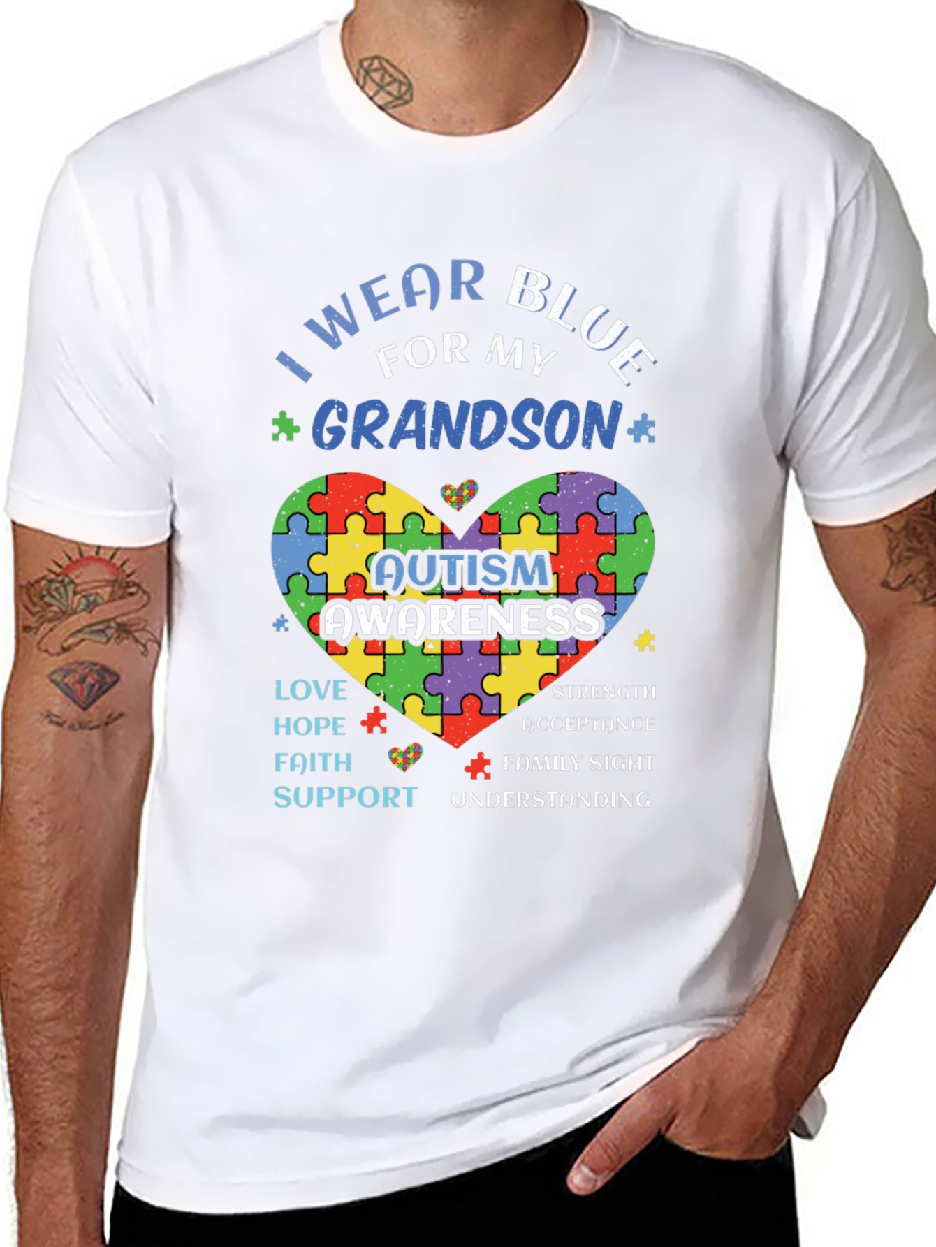 Autism Awareness Grandson T-Shirt