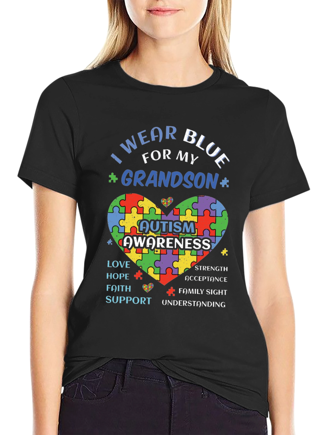 Autism Awareness Grandson T-Shirt