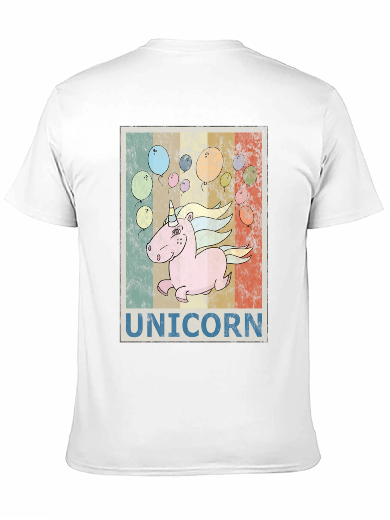 Unicorn T-Shirt Black Retro Tee