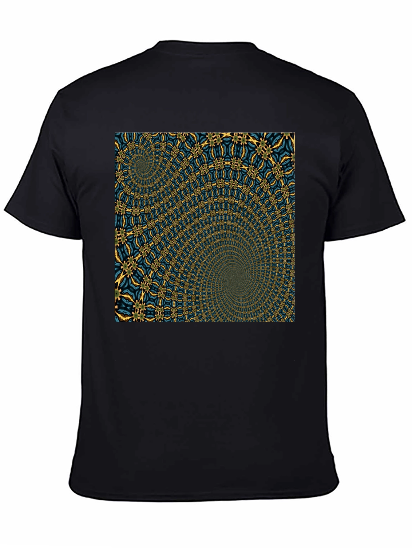 Hypnotic Spiral Graphic Black T-Shirt