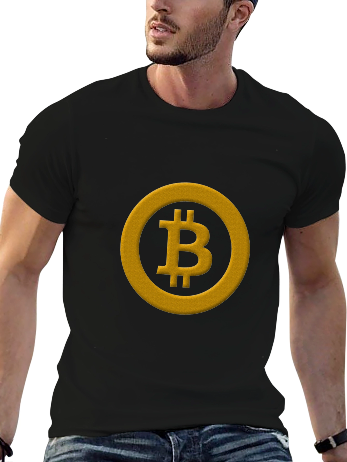 Bitcoin Logo Graphic Tee - Cryptocurrency Fan T-Shirt