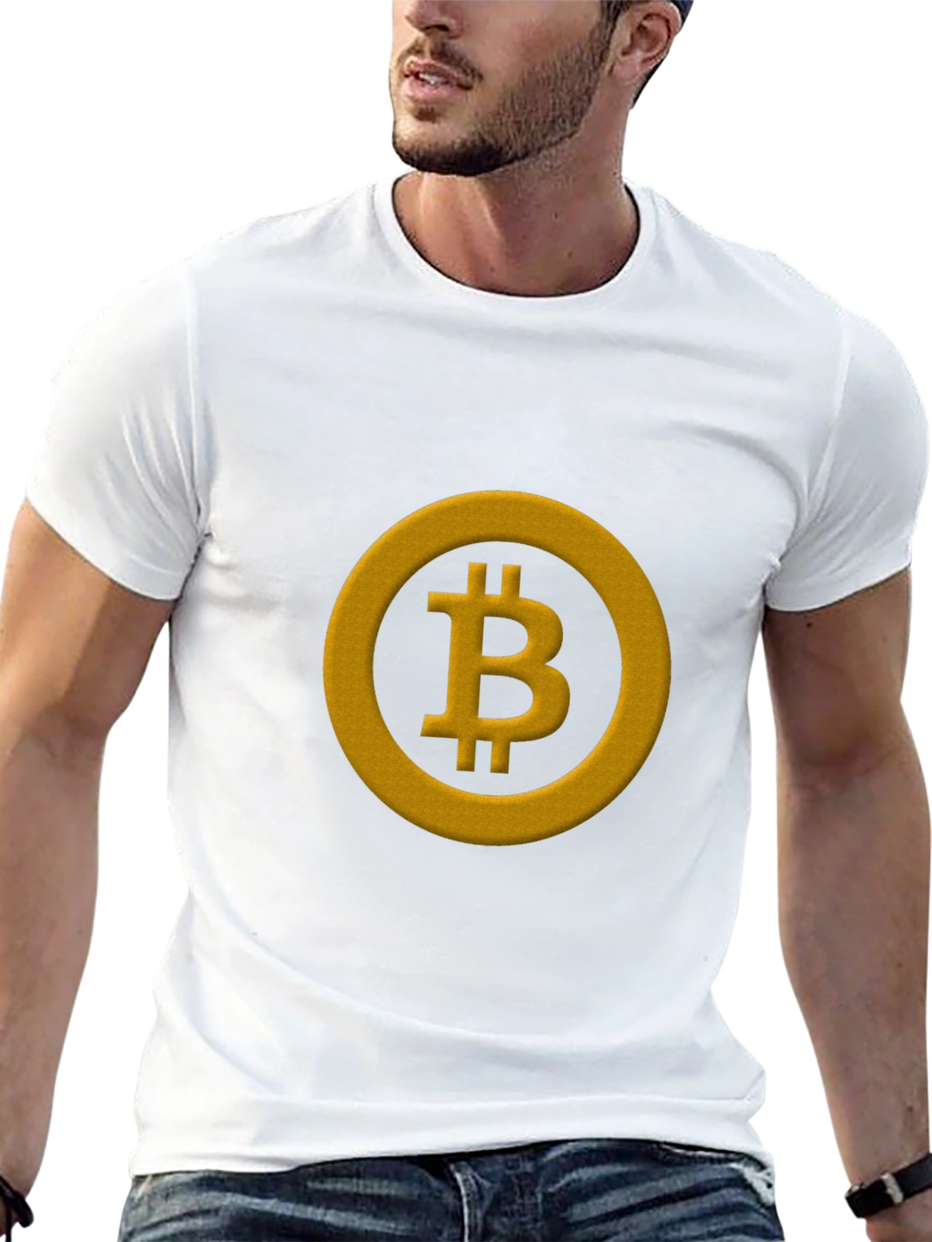 Bitcoin Logo Graphic Tee - Cryptocurrency Fan T-Shirt