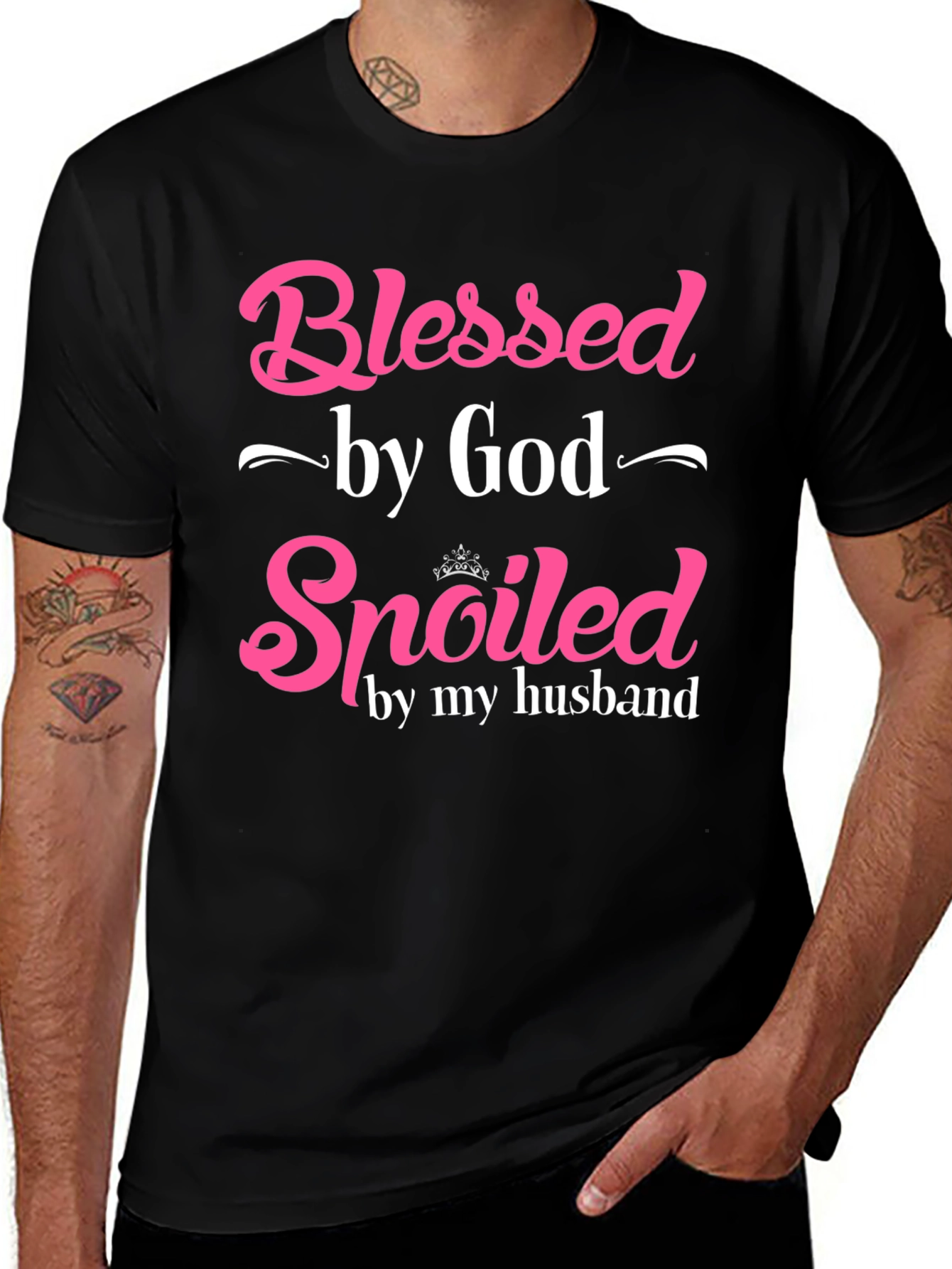 Blessed by God Spoiled by My Husband T-Shirt