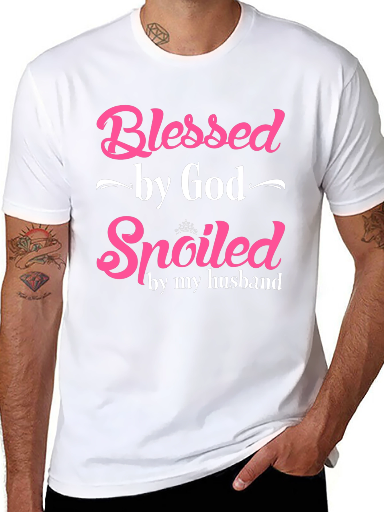 Blessed by God Spoiled by My Husband T-Shirt
