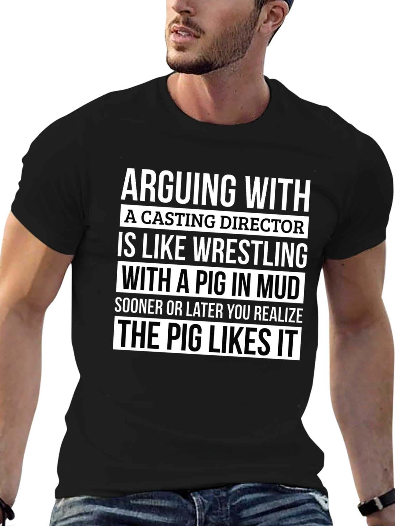 Casting Director Pig Wrestling Graphic Tee