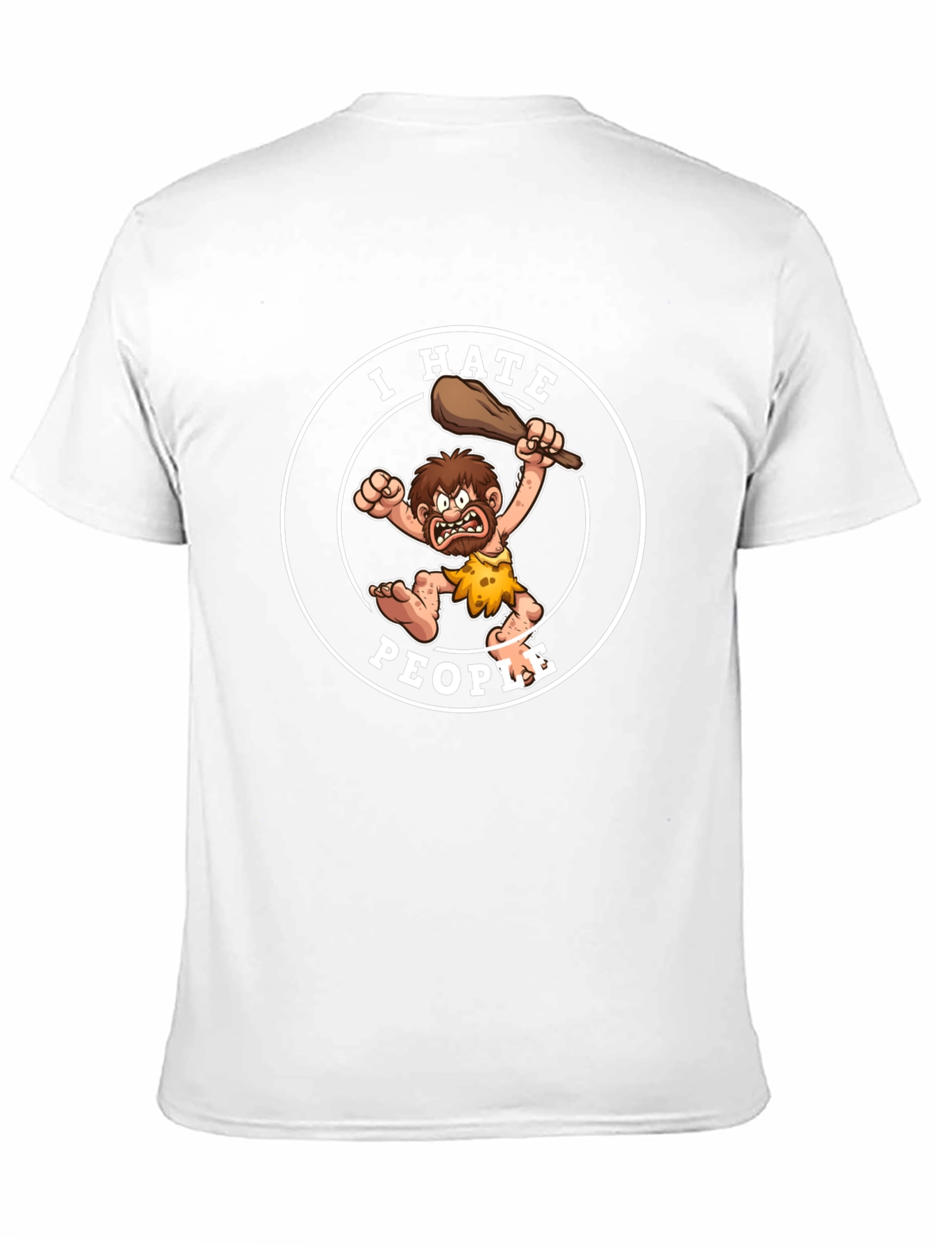I Hate People Caveman Graphic T-Shirt