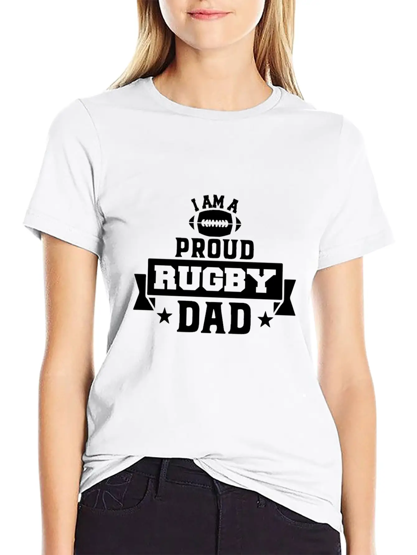 Iam Proud Rugby Dad Unisex Casual T-Shirt – Clean Design For Daily Comfort