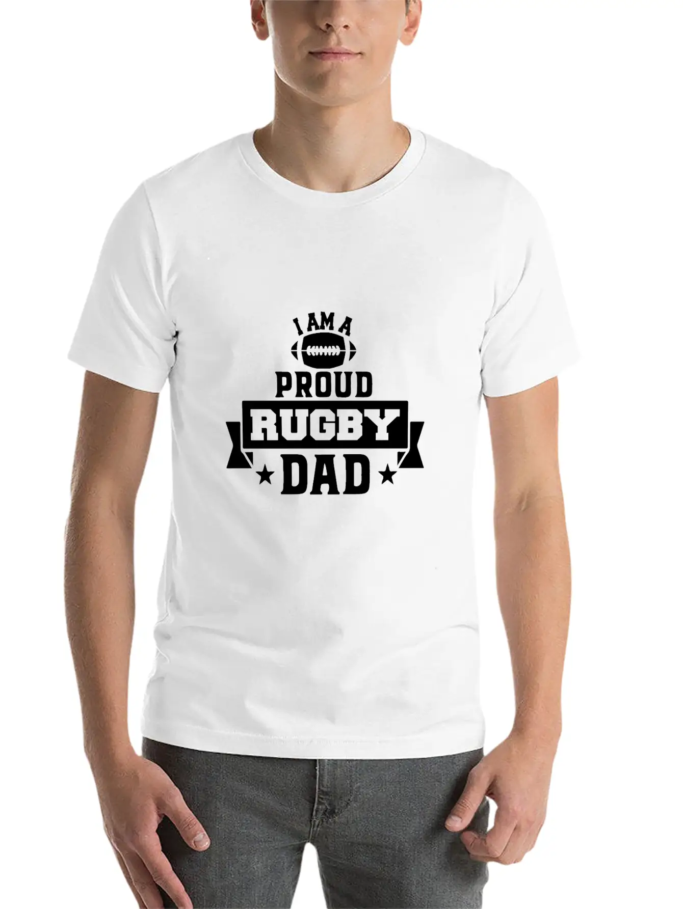 Iam Proud Rugby Dad Unisex Casual T-Shirt – Clean Design For Daily Comfort