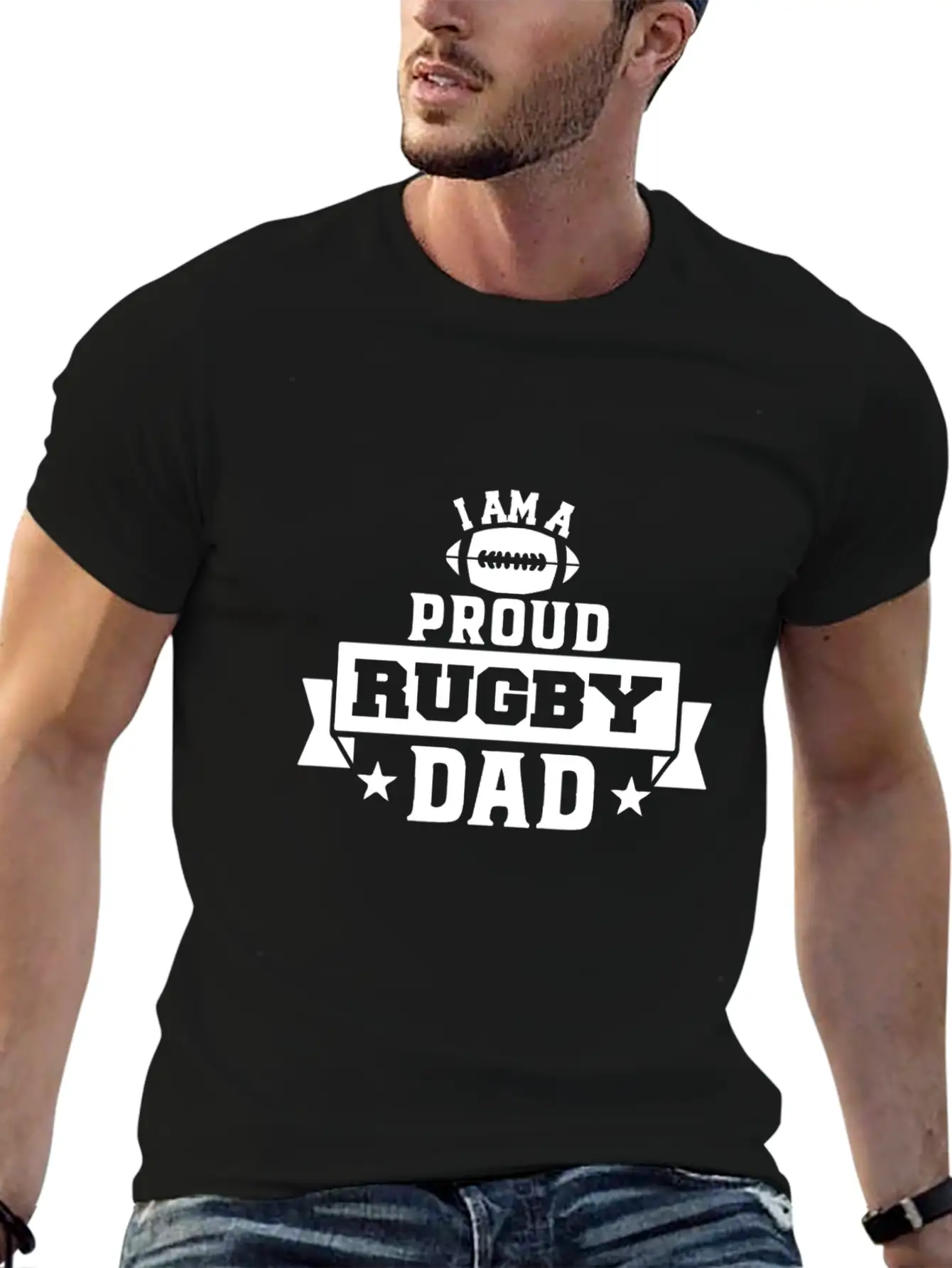 Iam Proud Rugby Dad Unisex Casual T-Shirt – Clean Design For Daily Comfort