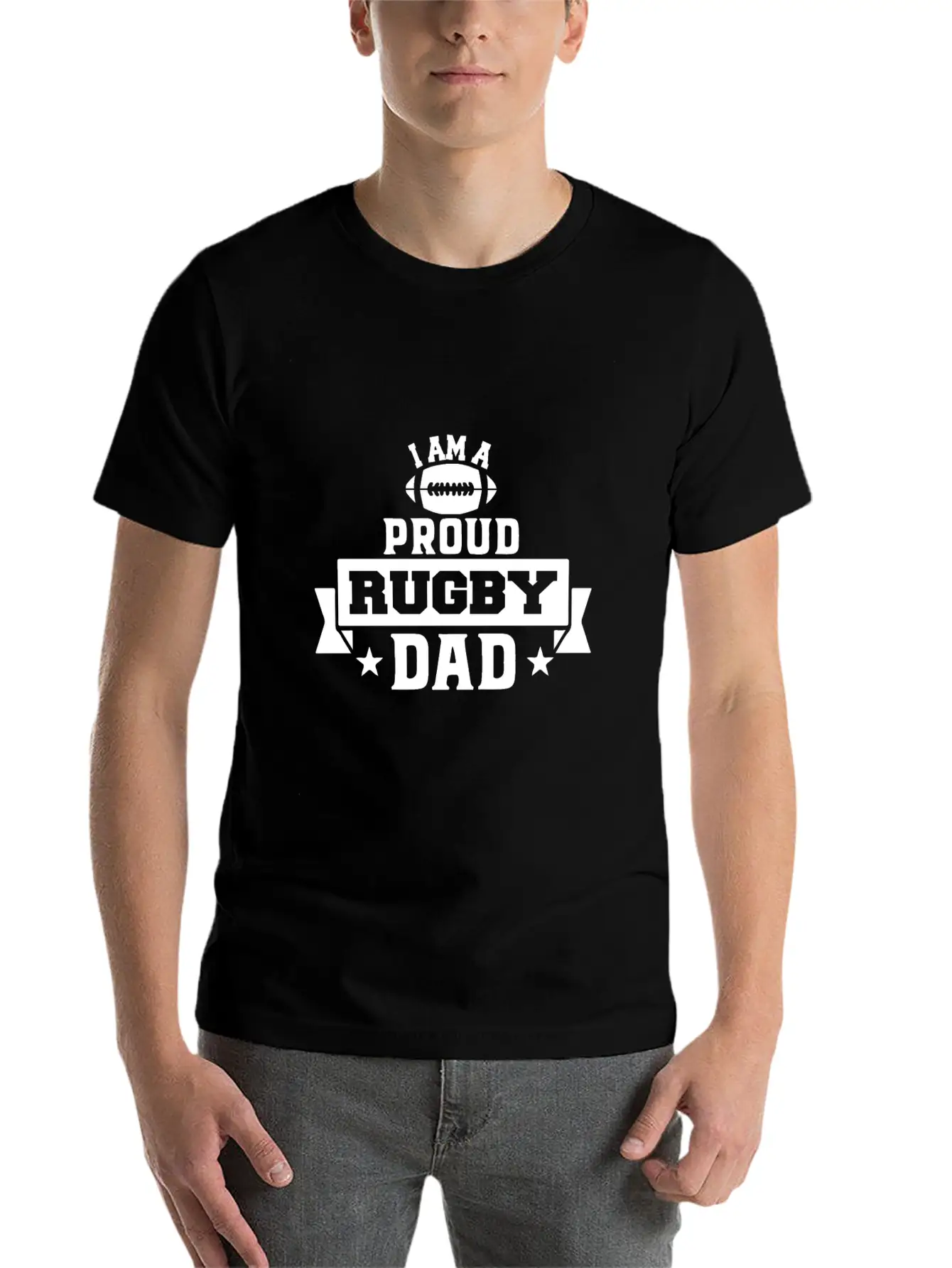 Iam Proud Rugby Dad Unisex Casual T-Shirt – Clean Design For Daily Comfort