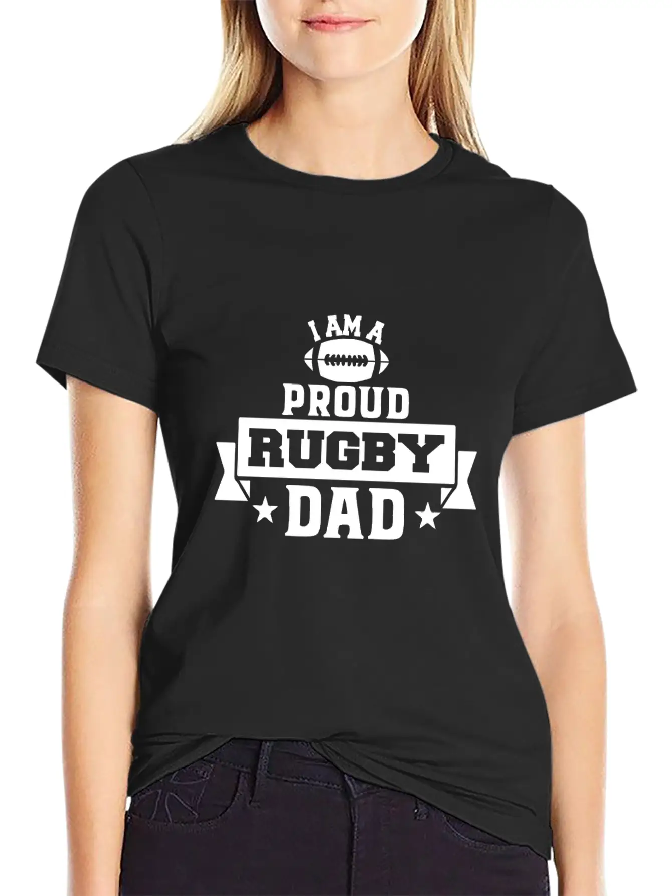 Iam Proud Rugby Dad Unisex Casual T-Shirt – Clean Design For Daily Comfort