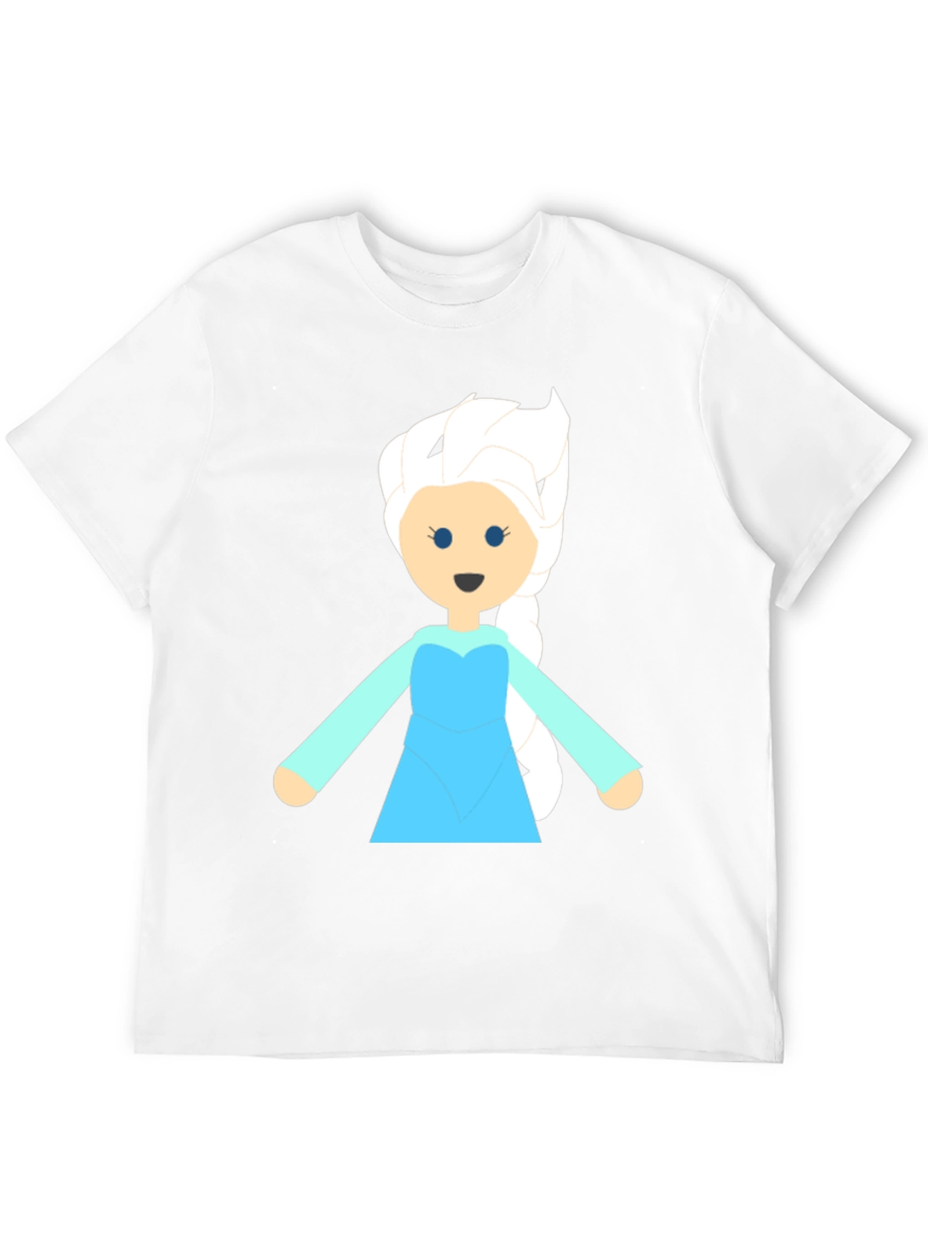 Frozen Cartoon Character Graphic Tee - Black